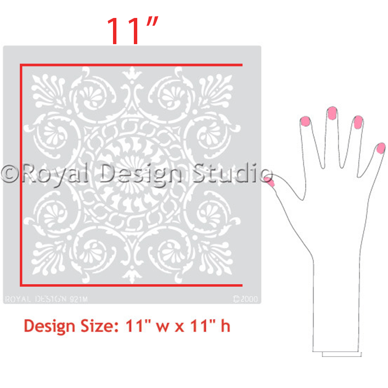 Palermo Tile Wall & Furniture Stencil - Reusable DIY Painting Template for Home Decor, Kitchen Backsplash, and Bathroom Renovation