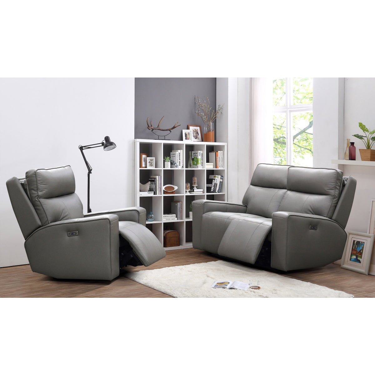 Chadwick Power Reclining Sofa Set - 3-Piece Recliner Living Room Furniture with USB Charging & Cup Holders - Perfect for Home Theater, Family Room & Relaxation