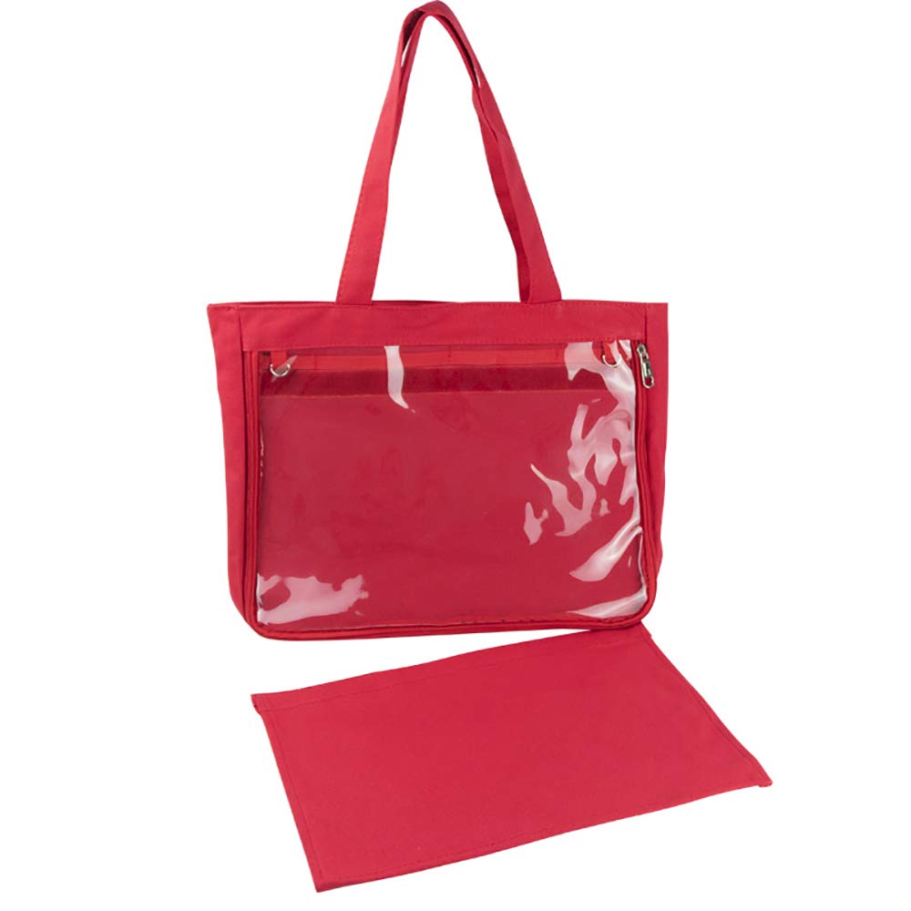 Clear Window Ita Tote Bag for Pins & Patches - DIY Customizable Shoulder Handbag for Cosplay, Anime Conventions & Everyday Use