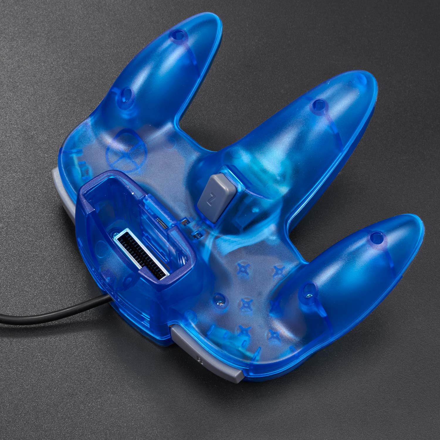 KIWITATA Classic N64 Controller - Wired Gamepad Joystick for Nintendo 64 System - Clear Blue Retro Gaming Controller - Perfect for N64 Console, Super Mario 64, Zelda & Multiplayer Gaming Sessions