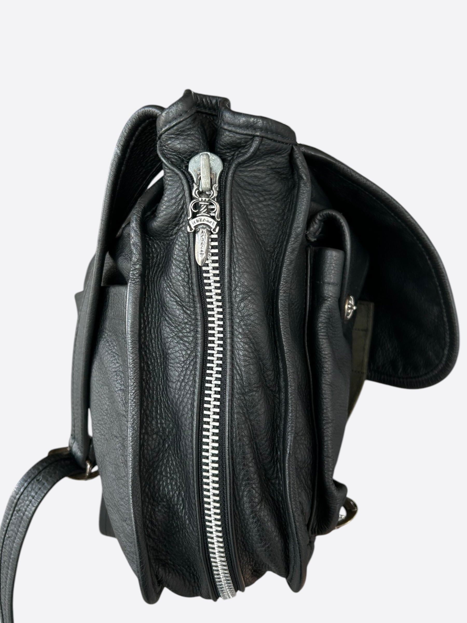 Chrome Hearts Black & Purple Cross Patch Gunslinger Messenger Bag for Men & Women - Stylish Gothic Crossbody Bag for Daily Use, Travel & Work