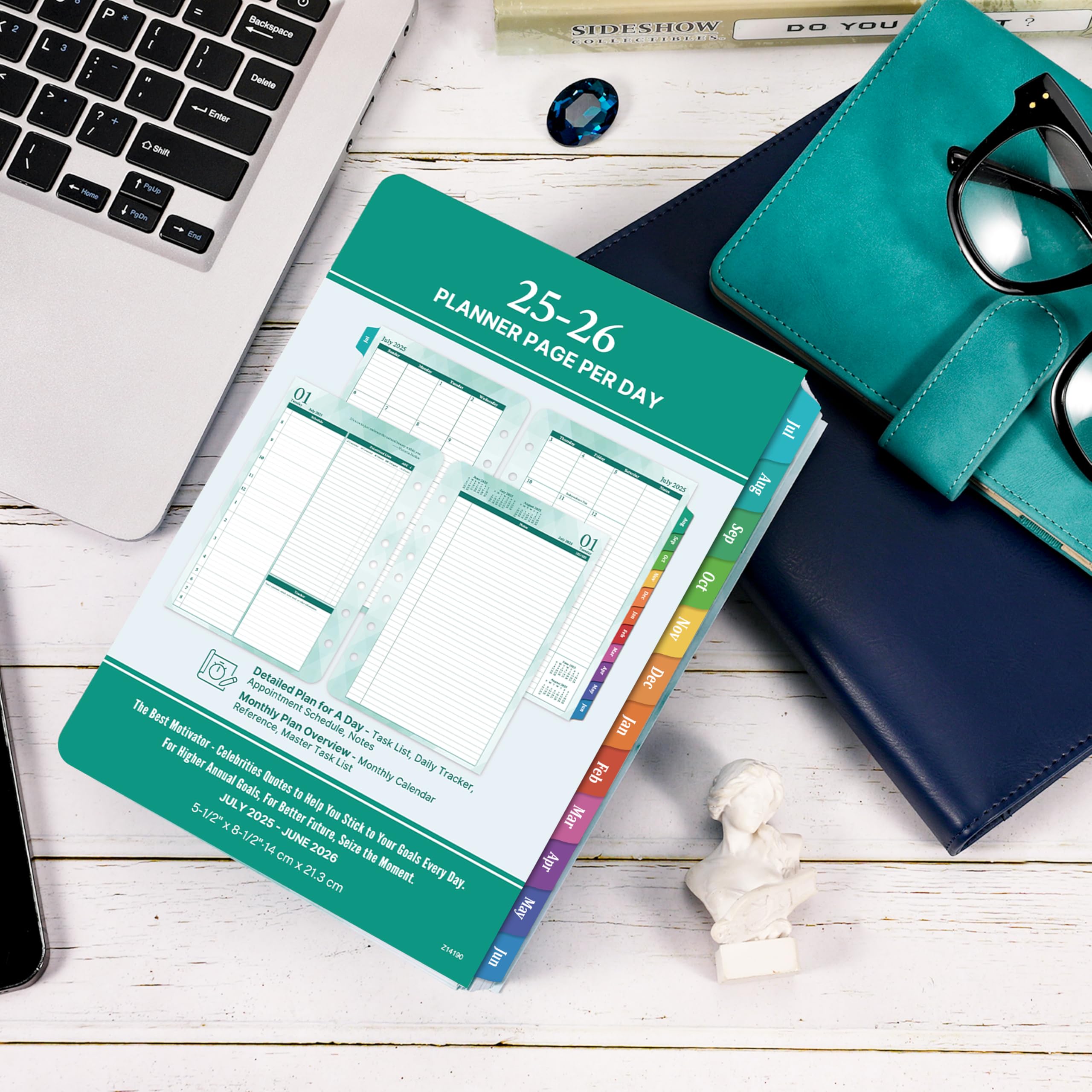 2025-2026 Planner Refills - July 2025 to June 2026 Daily & Monthly Organizer | 5.5