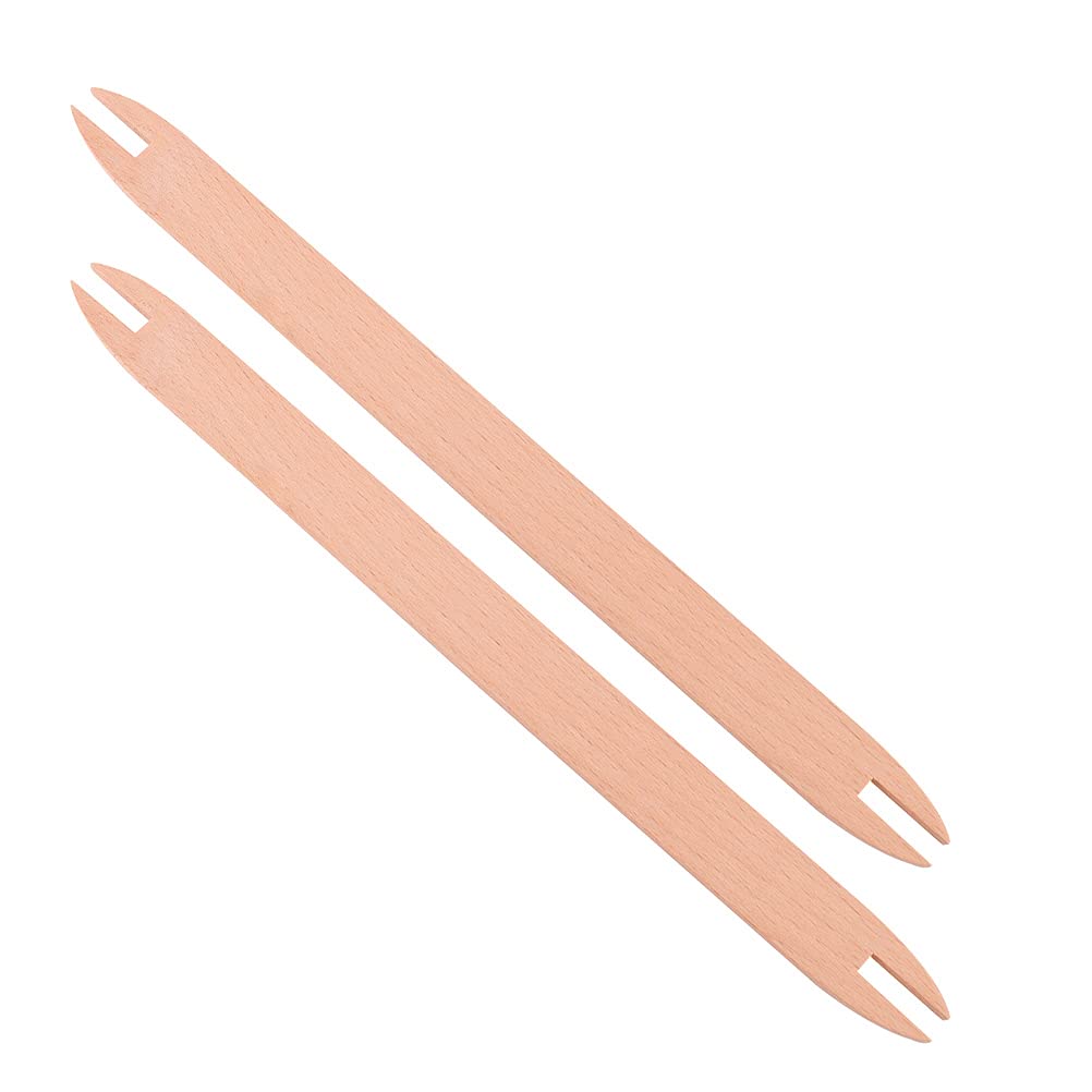 Wooden Knitting Shuttles 2Pcs - Natural Wood Weaving Tools for DIY Crafts