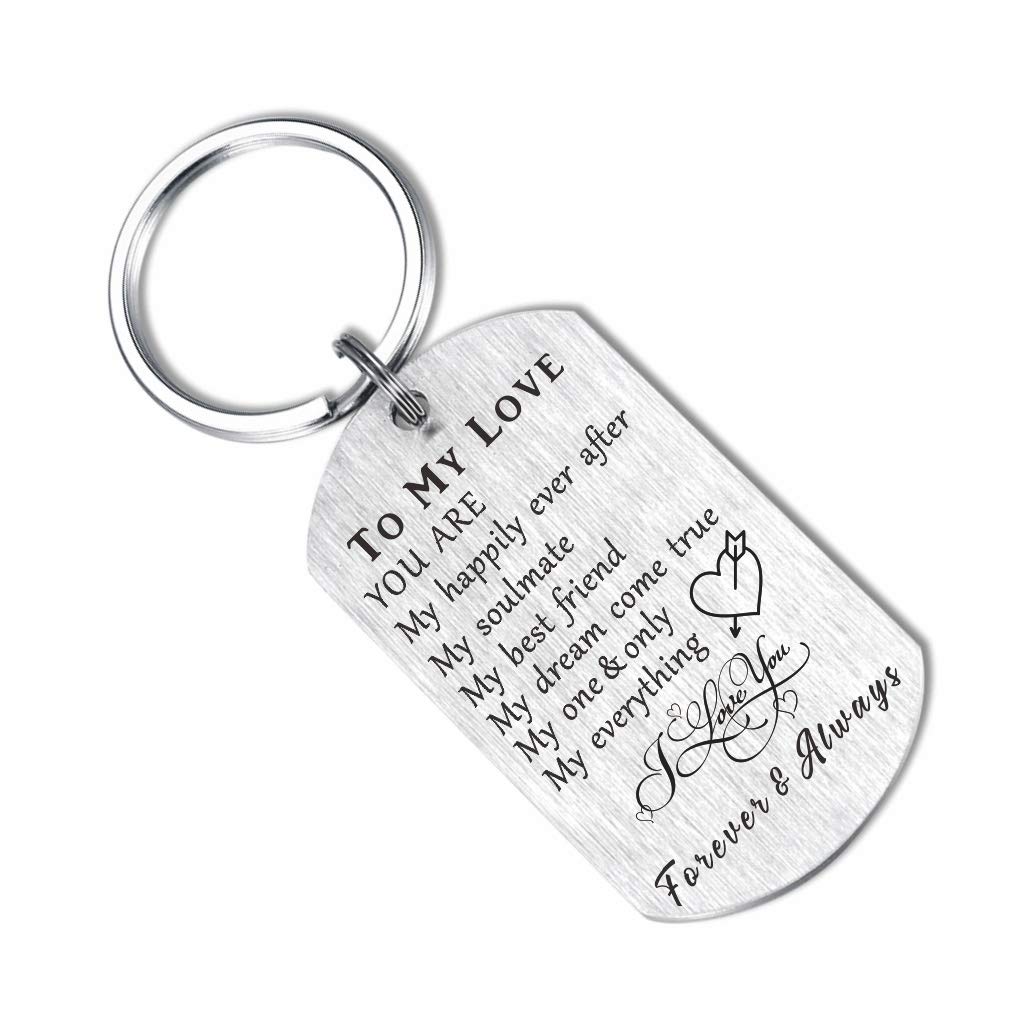 CPLJW Romantic Soulmate Keychain - Perfect Anniversary, Valentine's & Wedding Gift for Couples - Thoughtful Present for Husband, Wife, Boyfriend or Girlfriend - Ideal Birthday Gift for Loved Ones - Great for Date Nights, Proposals & Special Occasions