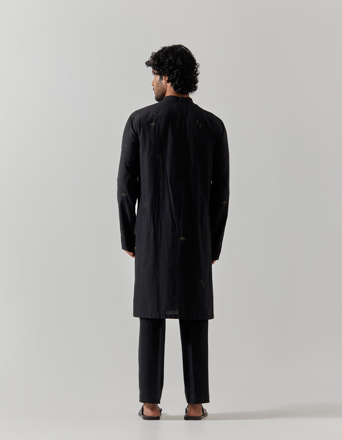 Premium Black Cotton Silk Kurta for Men - Traditional Indian Attire for Festivals, Weddings & Special Occasions