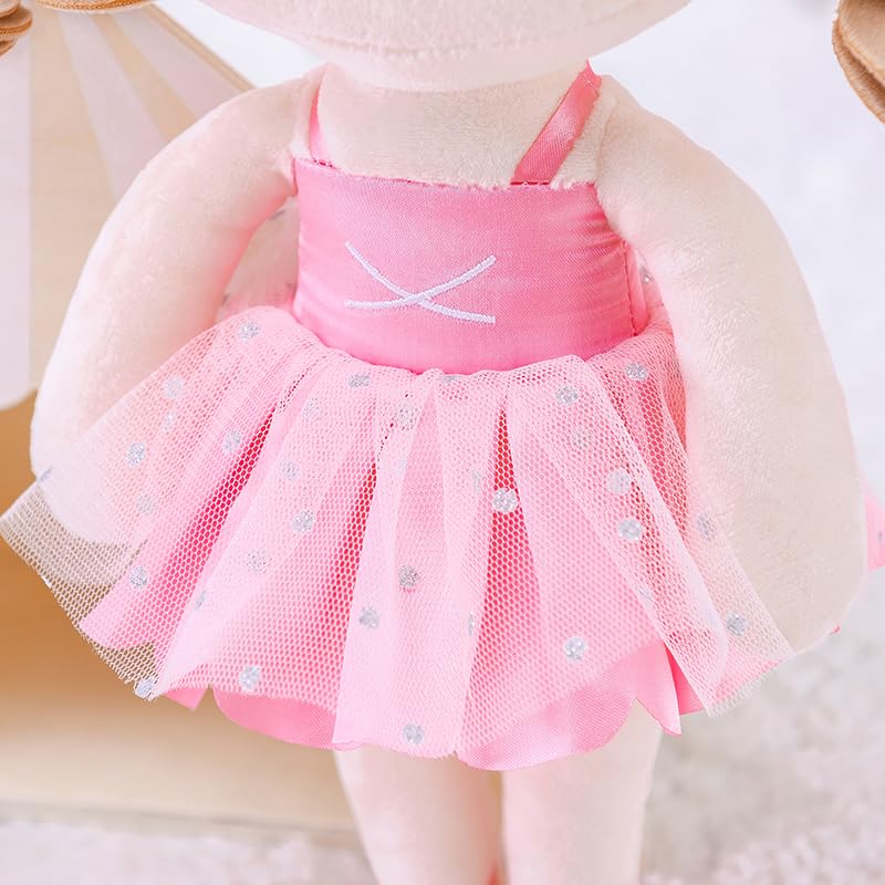 Soft Pink Baby Doll with Curly Hair - 33CM Plush Ballet Toy for Girls | Perfect Gift & Playtime