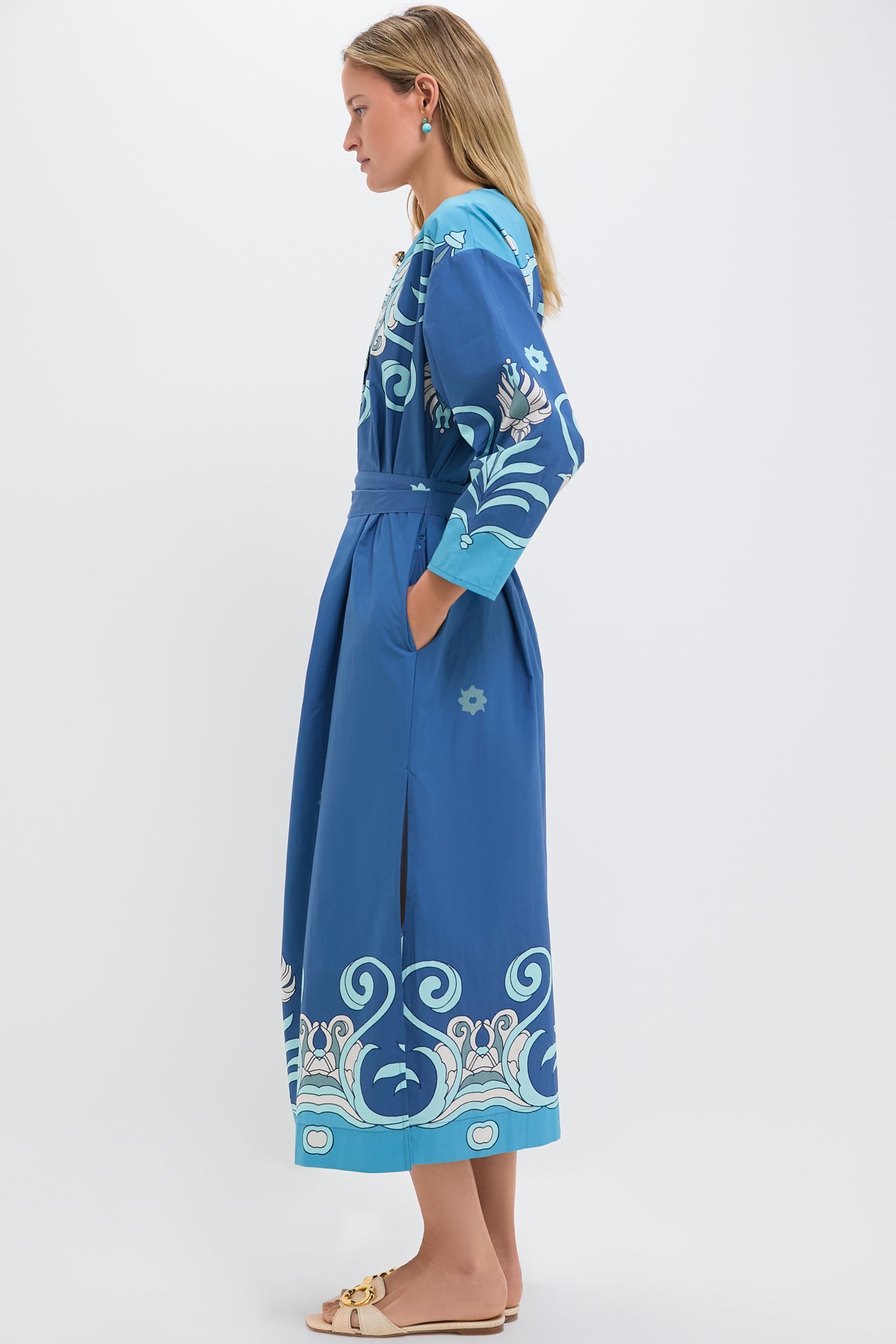 Blue Tiles Inae Dress - Elegant Floral Summer Dress for Women | Perfect for Beach Vacations, Date Nights & Casual Outings