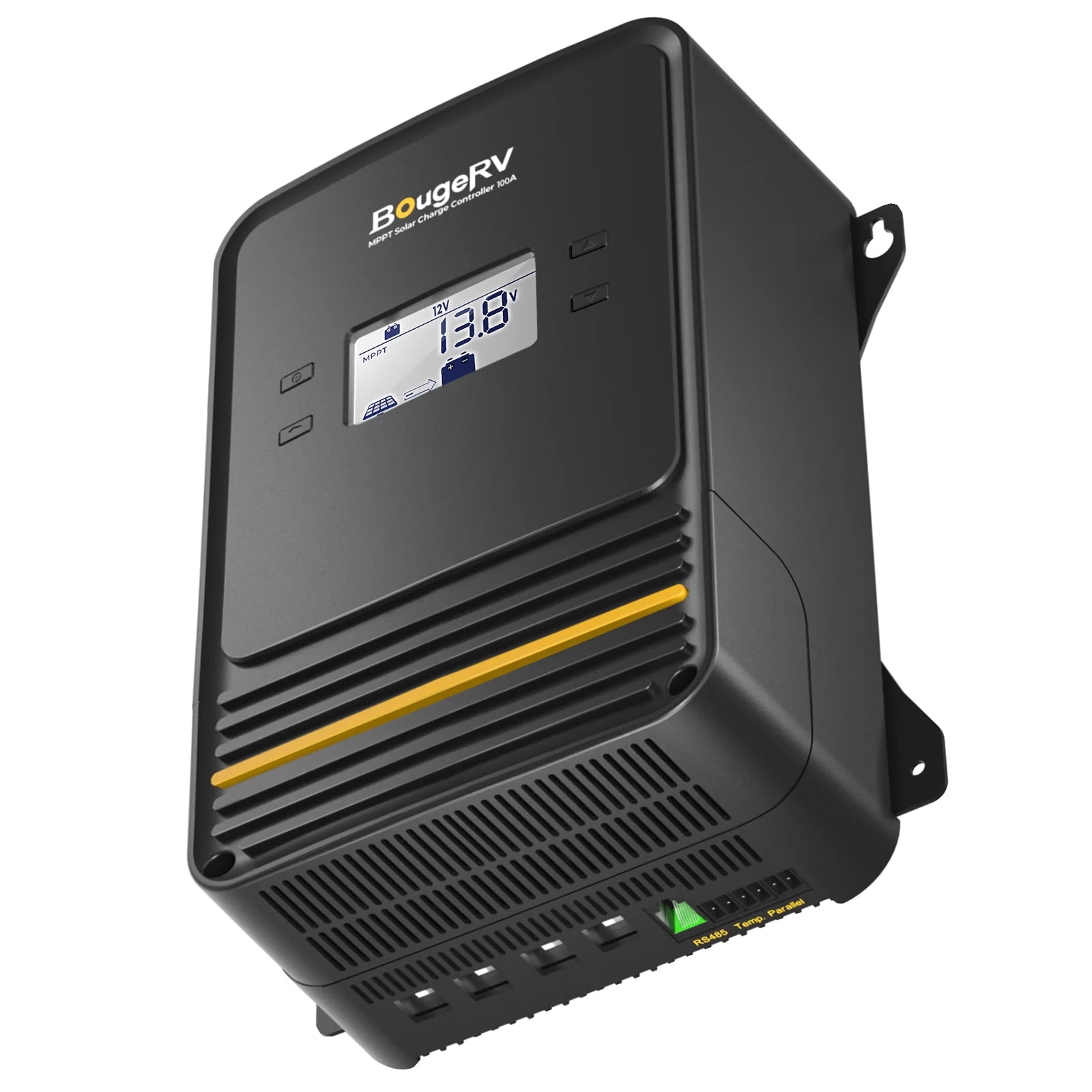 BougeRV 100Amp MPPT Solar Charge Controller 12V/24V/36V/48V for RV, Boat, Off-Grid Power System - Efficient Solar Panel Battery Charging for Home & Outdoor Use