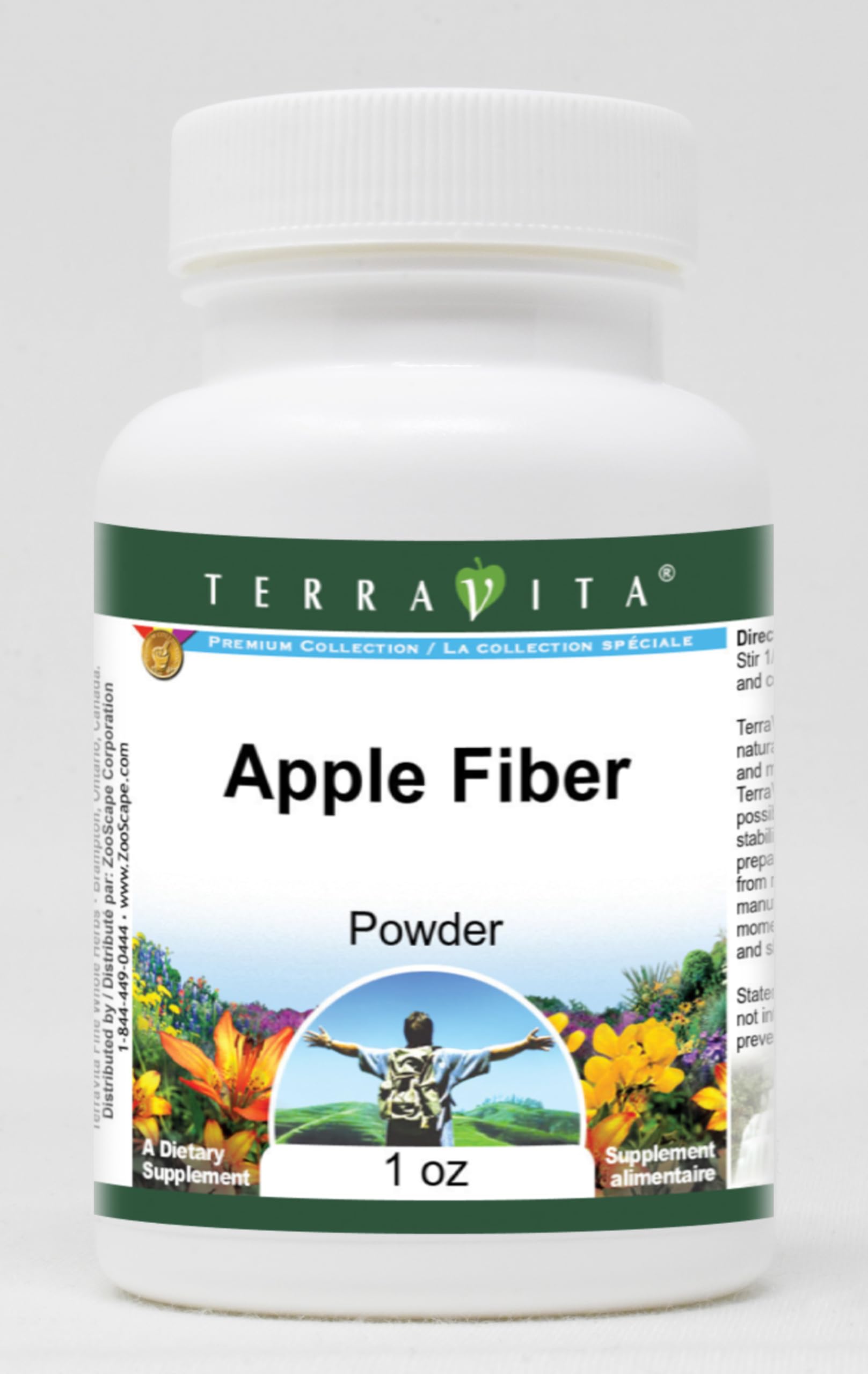 Organic Apple Fiber Powder 1 oz (ZIN: 518968) - Natural Digestive Support for Smoothies, Baking & Healthy Gut