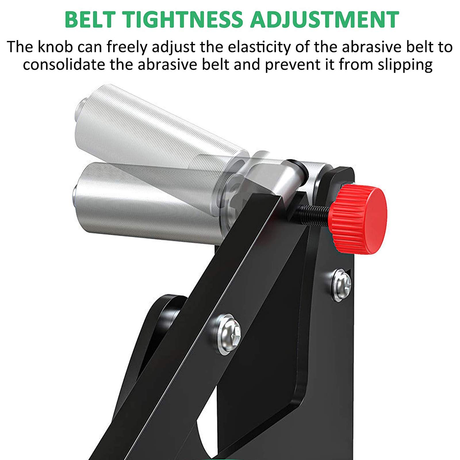 ZJDYDY M10 Woodworking Belt Sander Spindle Grinder Accessory Kit - 50mm Belt Width for Wood, Metal & Stainless Steel Polishing & Grinding (Fits M10/M14) - Perfect for DIY Projects, Furniture Making & Metalworking