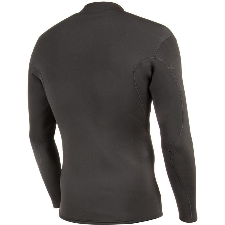 2mm Men's Vissla Solid Front Zip Wetsuit Jacket - Black | Surfing, Diving & Water Sports | Warm & Flexible Neoprene Protection