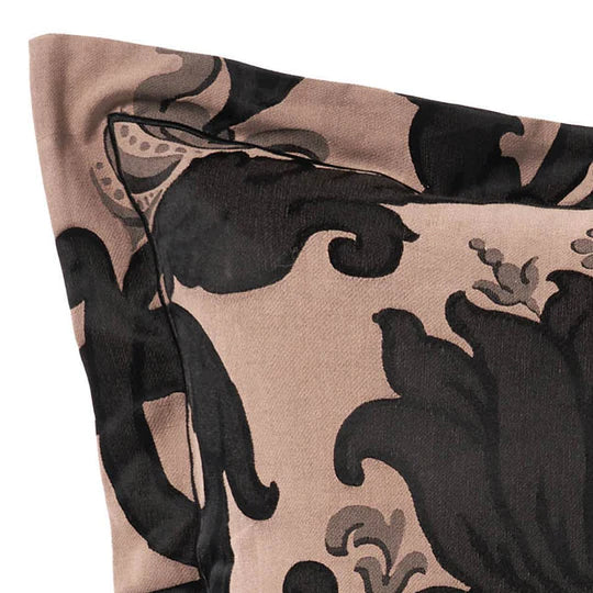 Premium Dionisia Black European Pillowcase Set - 100% Cotton Luxury Bedding by GRACE Linen House for Master Bedroom & Guest Room Decor