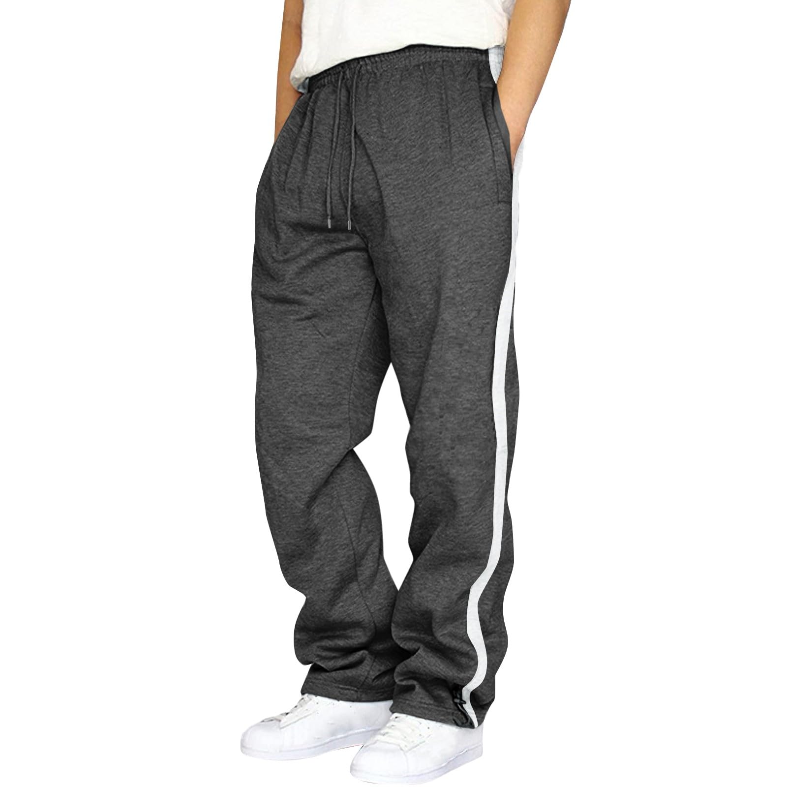BIFUTON Men's Cotton Jogger Pants with Pockets - Lightweight Sweatpants for Running, Hiking & Casual Wear | Drawstring Waist & Comfortable Fit for Active Lifestyle
