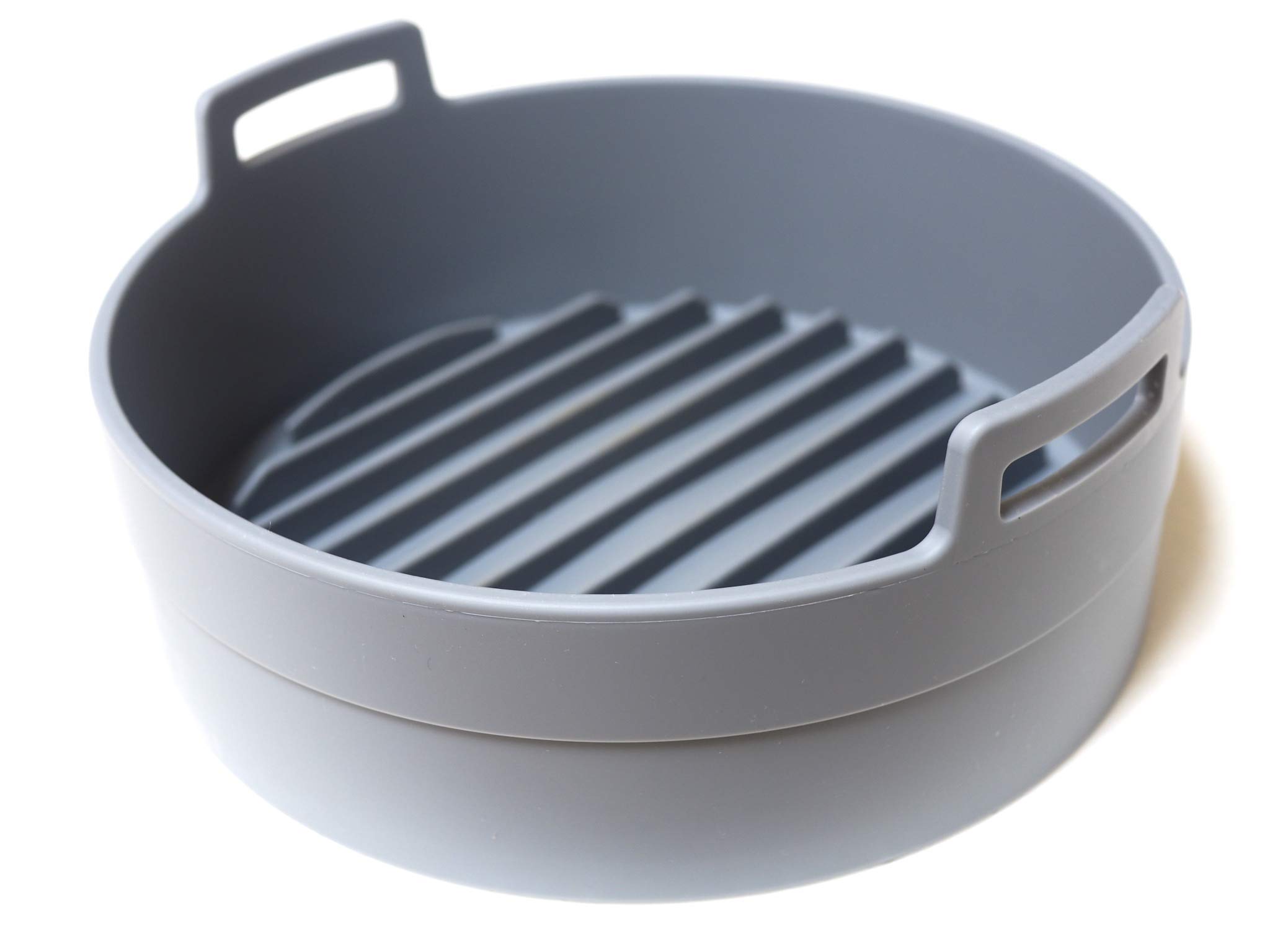 Non-Toxic Silicone Air Fryer Pot for 2-2.3 QT Baskets | Food Safe Oven Accessories | Reusable Parchment Paper Alternative | Easy Clean Air Fryer Liner (6.3 inch) - Perfect for Roasting, Baking & Reheating Small Portions