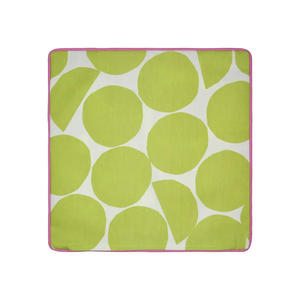 Fusion Ingo Outdoor Cushion Cover - Waterproof & UV Resistant Patio Furniture Cushion Slipcover - Pink & Green Stripe - Perfect for Garden, Deck, Poolside, and Outdoor Lounge