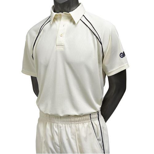 Gunn & Moore Teknik Club Short Sleeve Junior Cricket Shirt - Breathable Performance Jersey for Youth Cricket Practice & Matches