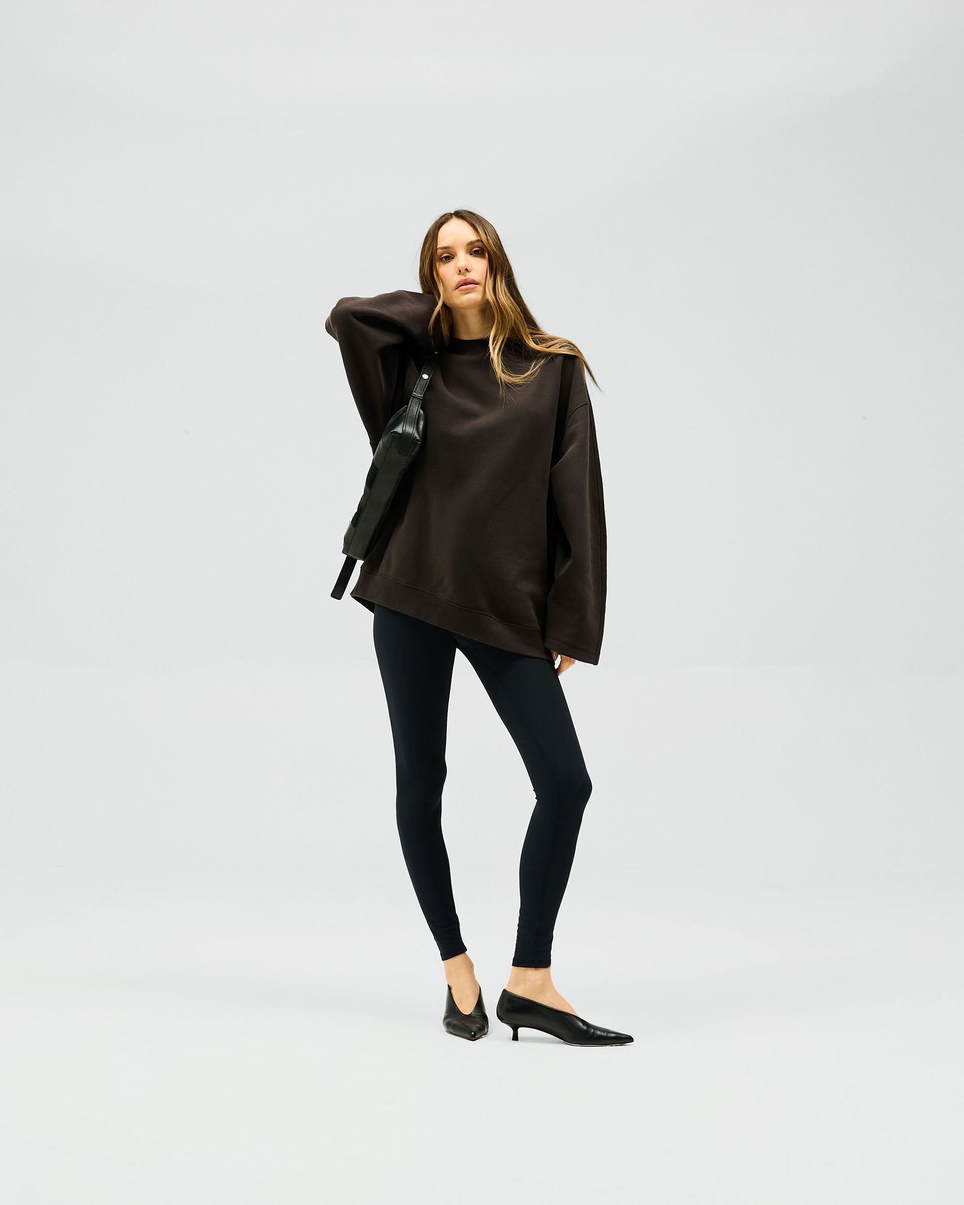 Owners Club Relaxed Fit Sweater for Women & Men - Soft & Cozy Pullover, Black Coffee Color - Perfect for Casual Wear, Lounge & Fall Outfits