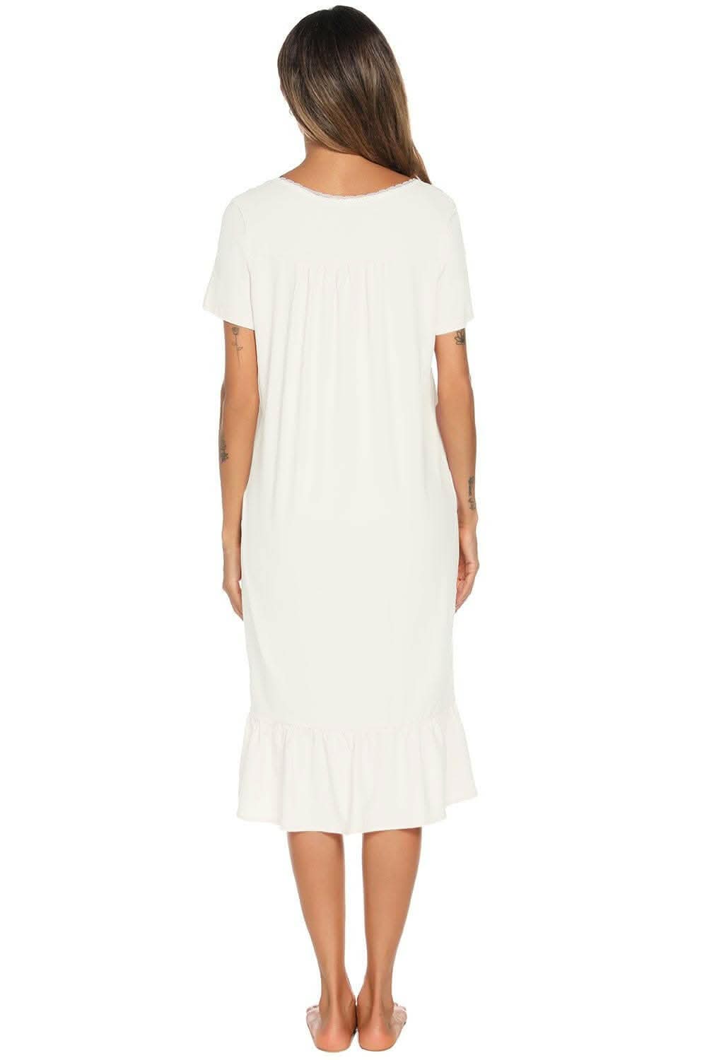 Elegant Square Neck Lace Trim Dress for Women - Perfect for Weddings, Parties & Special Occasions