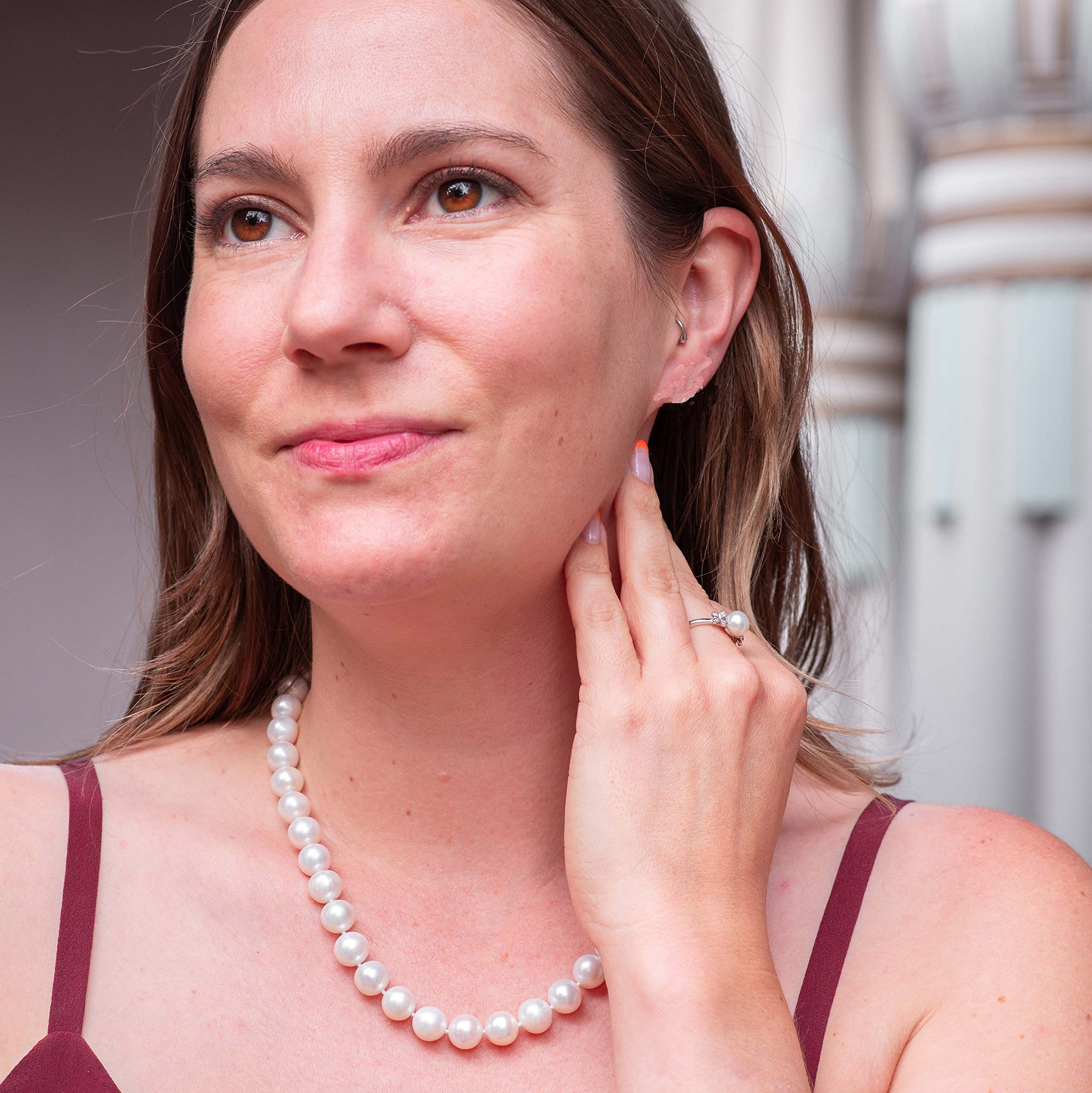 Cultured Freshwater Pearl Necklace for Women - Wedding & Party Jewelry