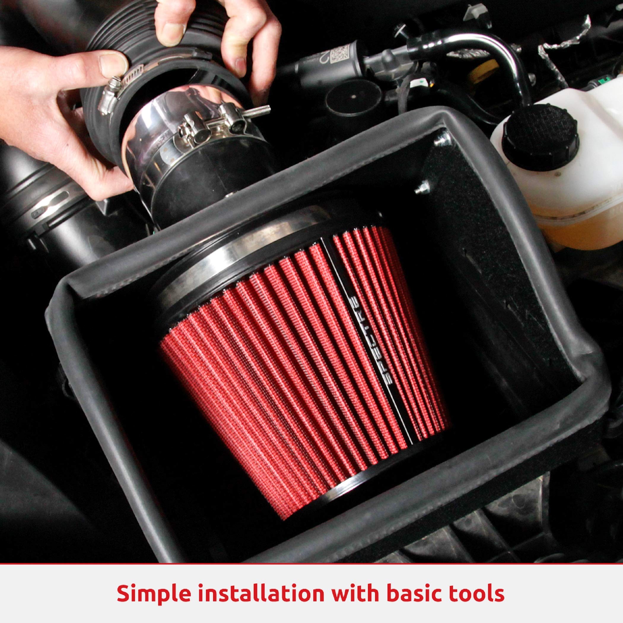 Spectre Performance Air Intake Kit for 2007-2011 Jeep Wrangler - High Flow Cold Air Intake System to Boost Horsepower & Torque (SPE-9944) | Off-Road & Street Performance Upgrade