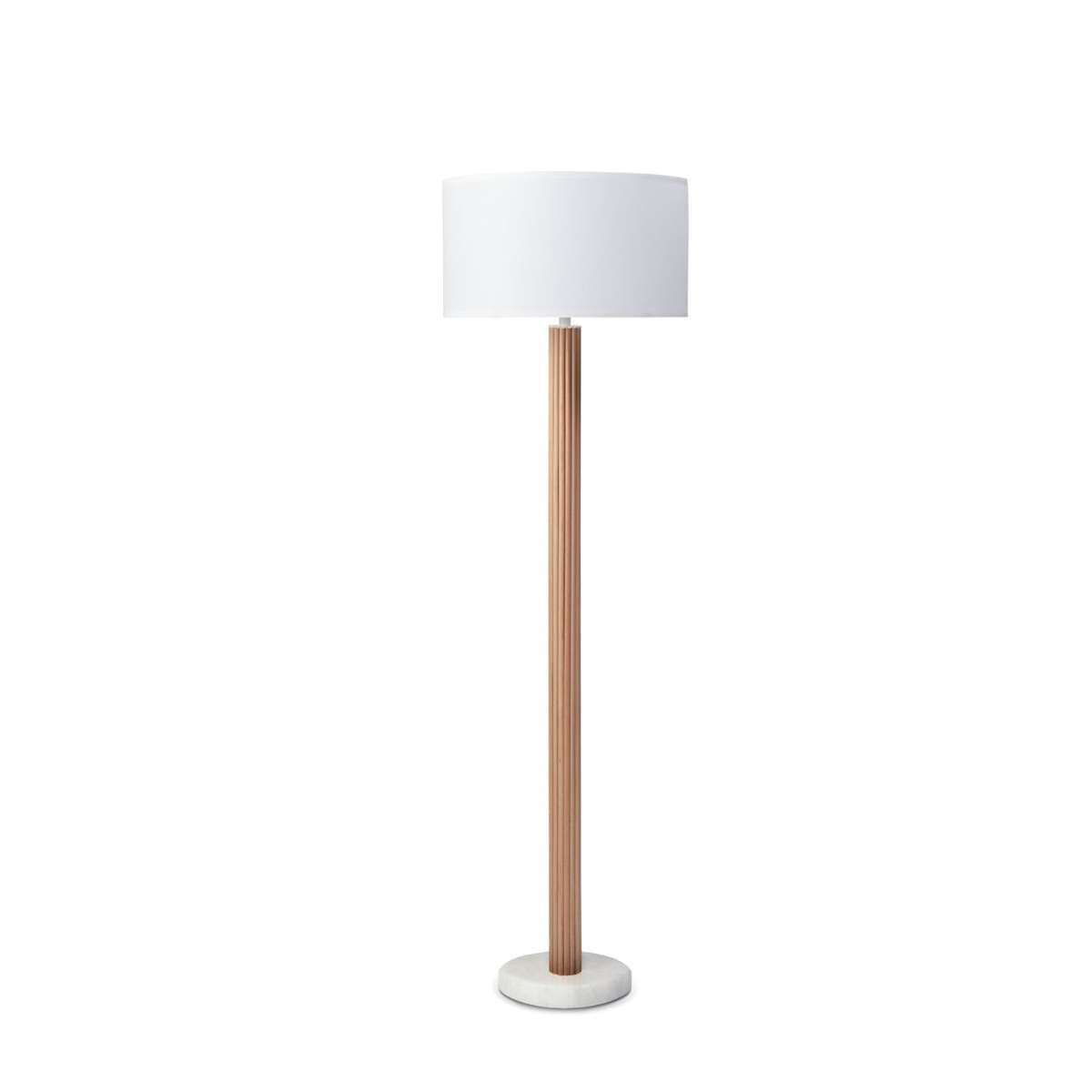 Elegant White Marble Base Floor Lamp - Modern Standing Light for Living Room, Bedroom & Office Decor - Dimmable LED Lighting for Home Interior Design