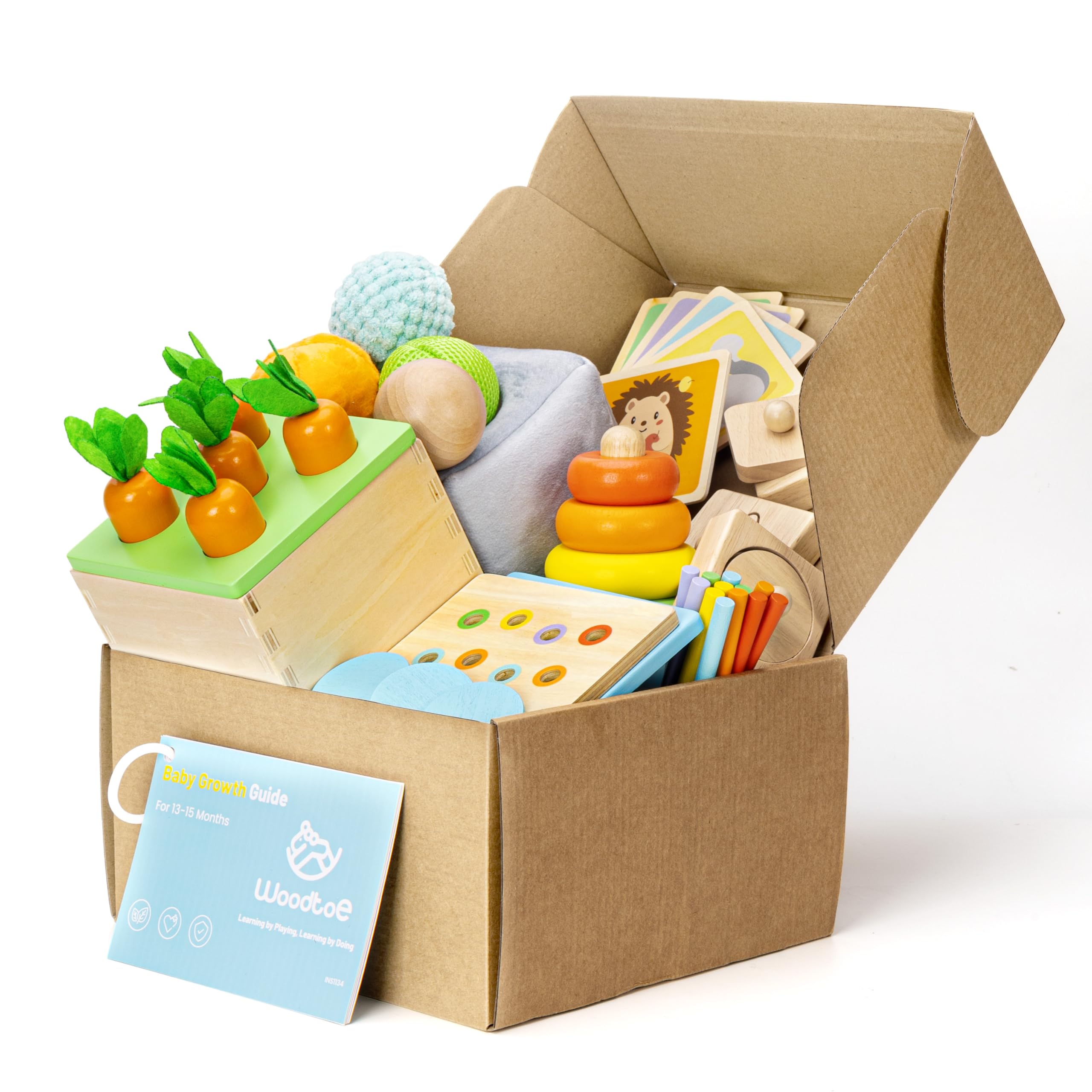 Montessori Wooden Toys for 1 Year Old - Object Permanence Box & Color Sorting Sensory Toys - Fine Motor Skills Learning Game - Educational Gifts for Toddlers Boys & Girls - Perfect for Easter, Birthday & Early Childhood Development