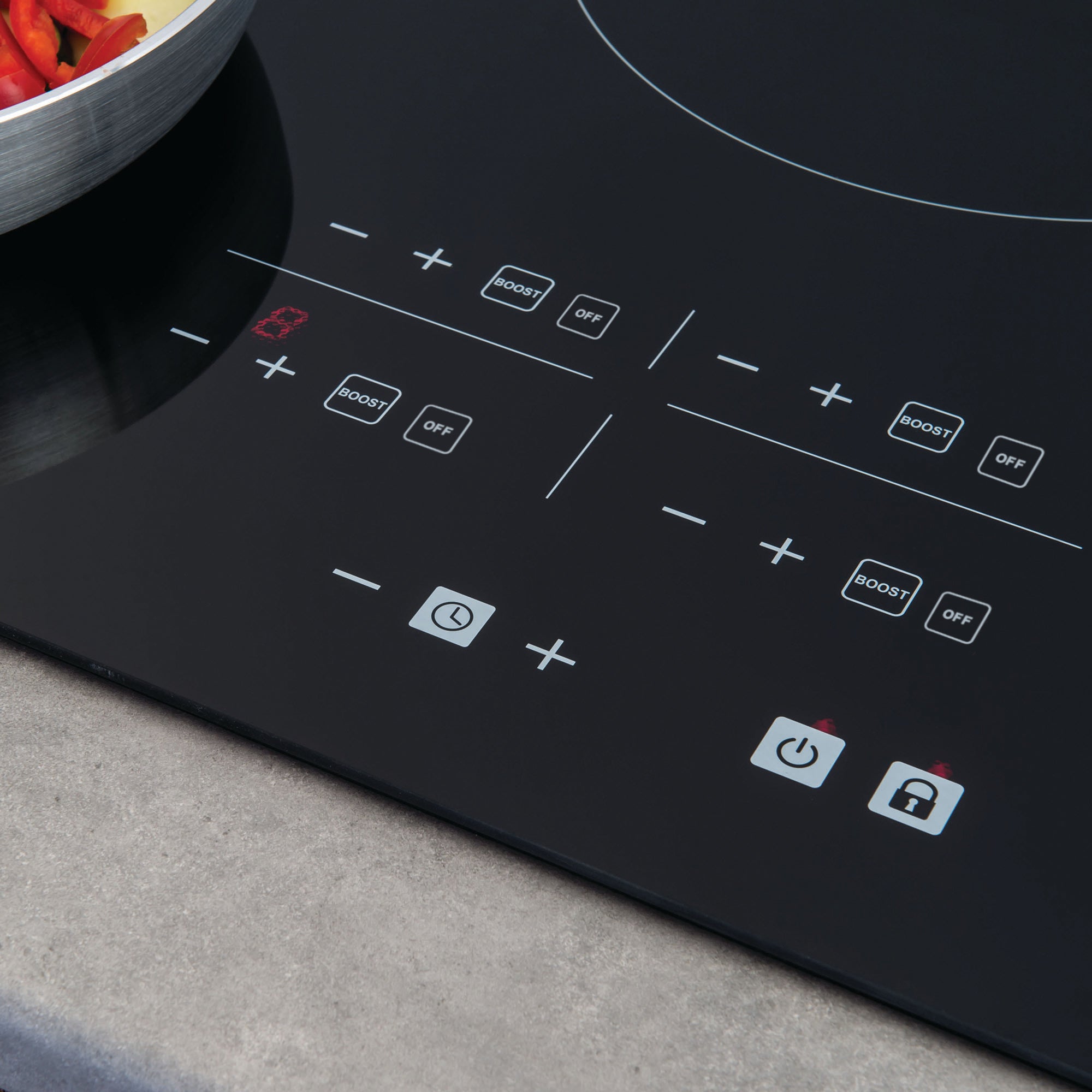Ancona Elite 30-Inch 4 Burner Induction Cooktop - Black Ceramic Glass Surface | Fast Heating & Energy Efficient | Perfect for Home Kitchen, RV & Outdoor Cooking