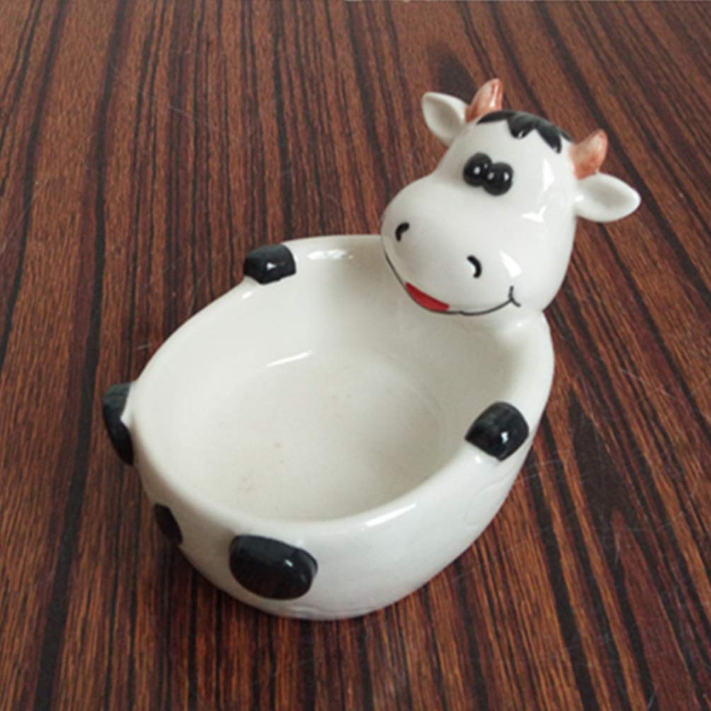 TOYANDONA Ceramic Cow Planter Succulent Pot - Farm Animal Flower Pot for Indoor Plants, Cactus, Office & Home Decor - Perfect for Desk, Windowsill & Gift Giving