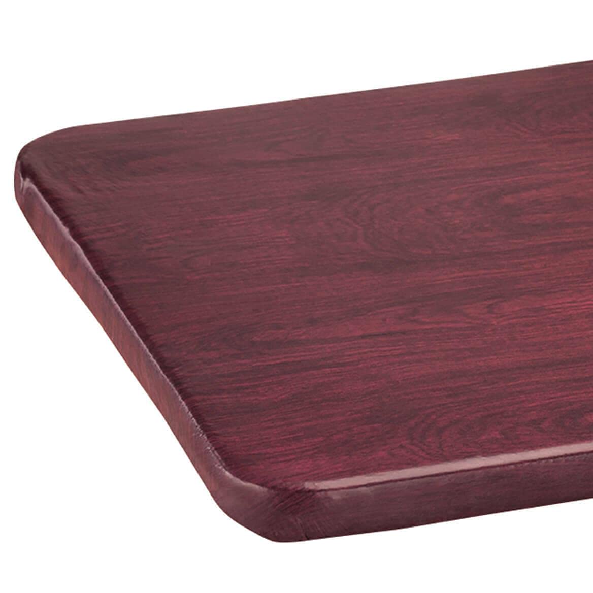 Prodb Wood Grain Vinyl Elasticized Banquet Table Cover - 60