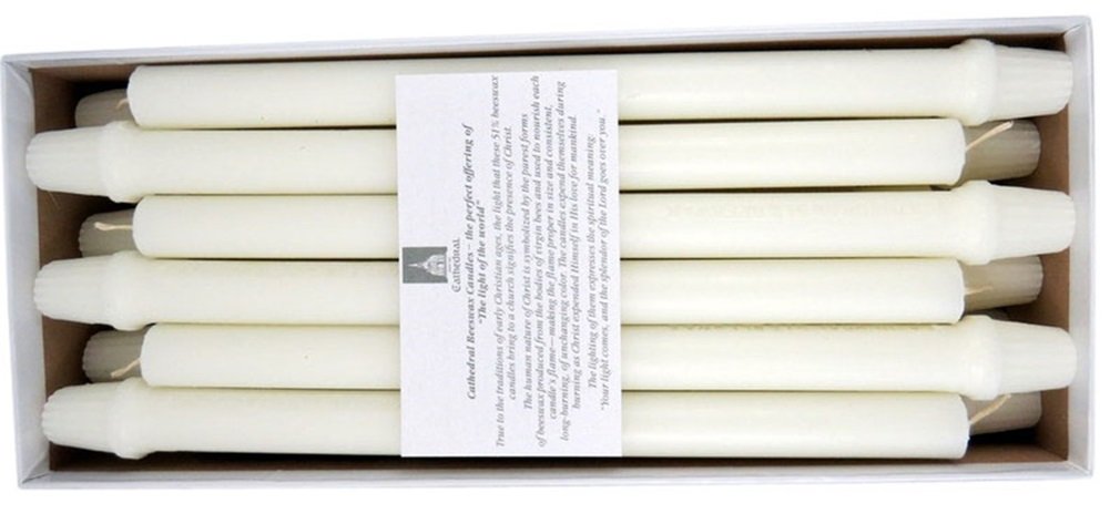Premium Cathedral Brand 51% Beeswax Candles - 7/8