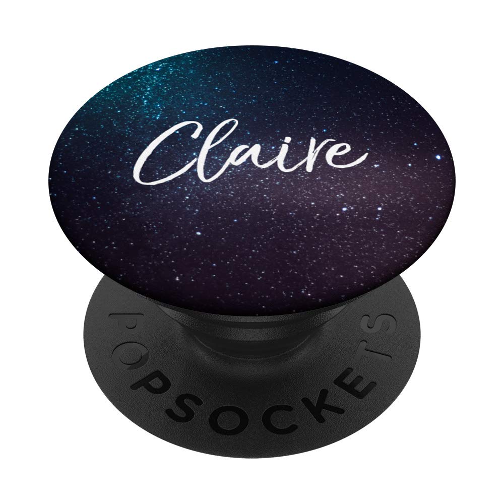 Personalized Claire Name Birthday Gift - Universe Space Design PopSockets Phone Grip & Stand for iPhone, Samsung, Tablets - Perfect for Galaxy Lovers, Astronaut Fans & Birthday Celebrations