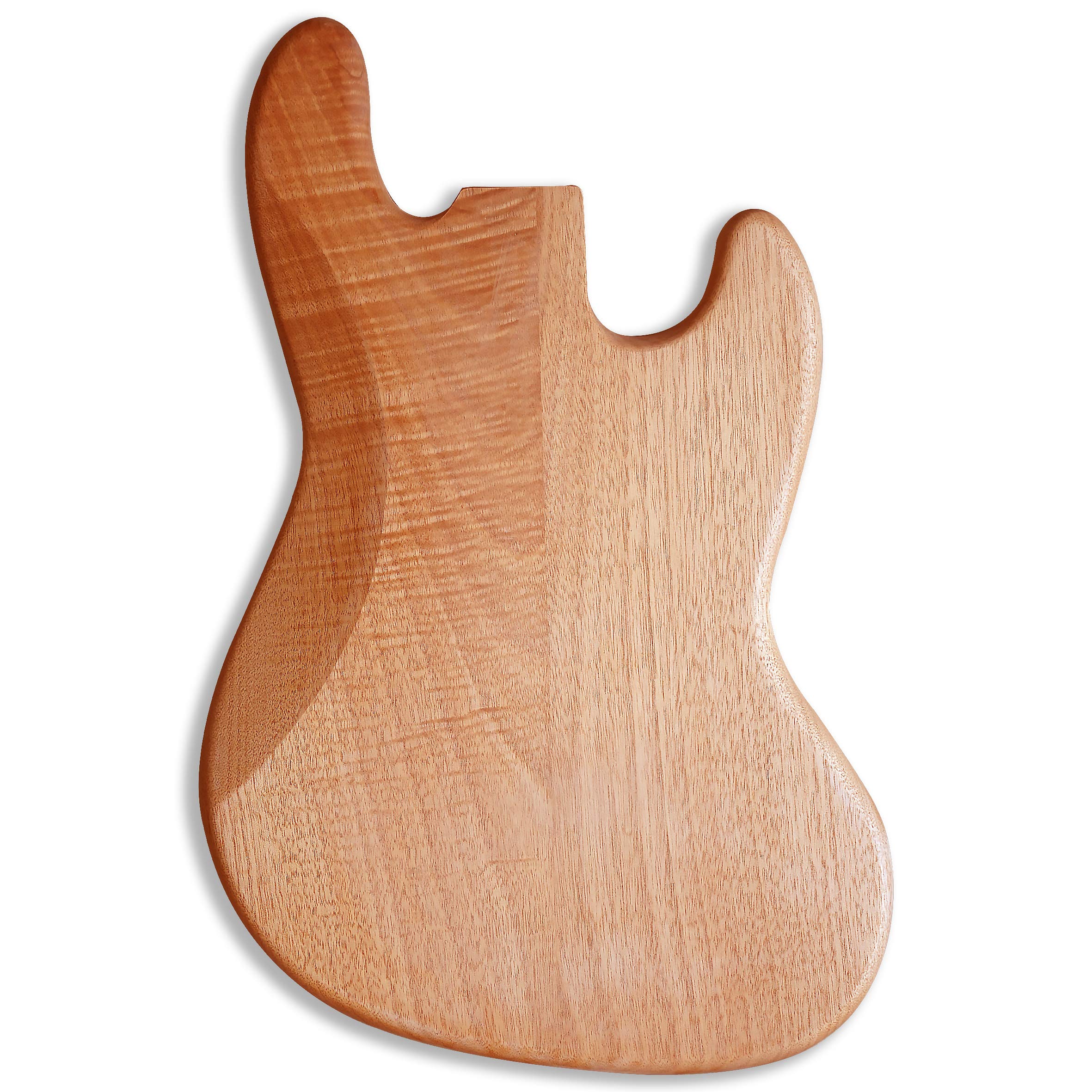Left-Handed Unfinished JB Bass Guitar Body - Okoume Wood | DIY Electric Bass Guitar Kit for Musicians & Luthiers | Perfect for Custom Builds, Repairs & Home Studio Projects