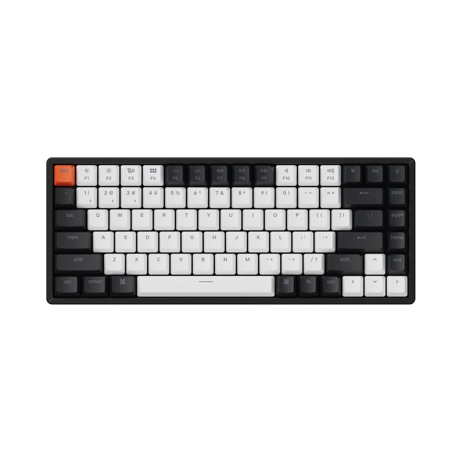 Keychron K2 V2 Wireless Mechanical Keyboard - 75% Compact 84-Key RGB Backlit, Hot-Swappable Gateron G Pro Blue Switch, Bluetooth/USB Wired for Mac & Windows, Aluminum Frame | Perfect for Gaming, Office Work & Programming