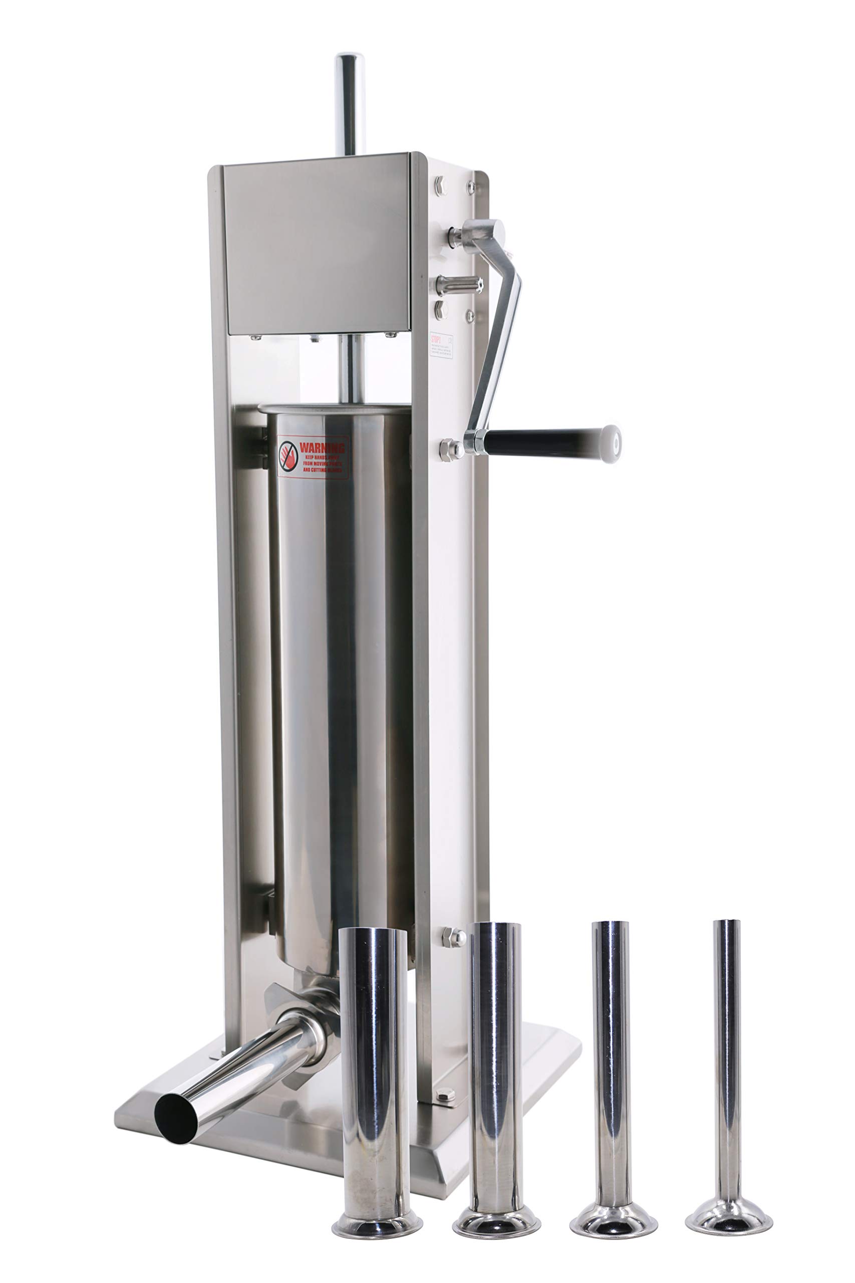 Premium Stainless Steel Vertical Sausage Stuffer - Dual Speed, Easy Clean, 15Lb/7L Capacity - Perfect for Home Butchering, Sausage Making & Meat Processing