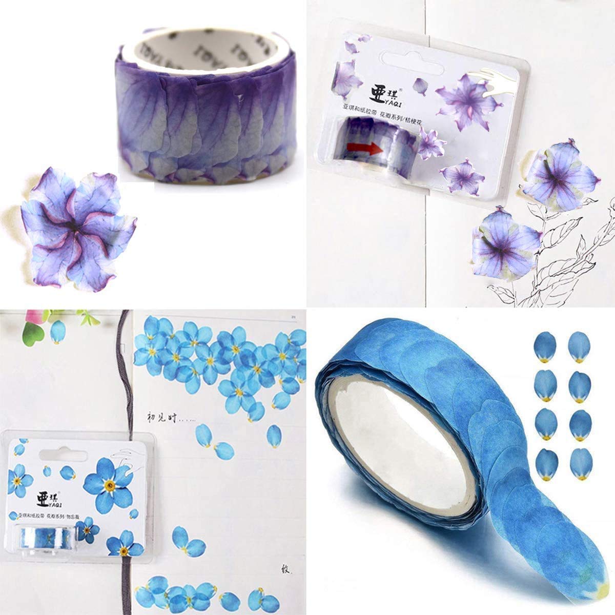 2800PCS Floral Washi Tape Set - 14 Rolls Decorative Masking Tape with Flower Petal Design for Scrapbooking, Journaling, Bullet Journal & Planner - Perfect for DIY Crafts, Gift Wrapping & Home Decor