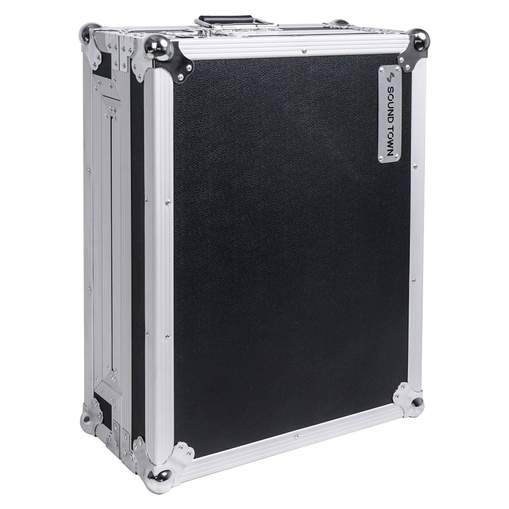 Sound Town DJ Controller Road Case with Sliding Laptop Stand for Pioneer DDJ-SR2 (STRC-SRLT) - Durable Protective Case for DJ Gigs, Tours & Mobile Performances