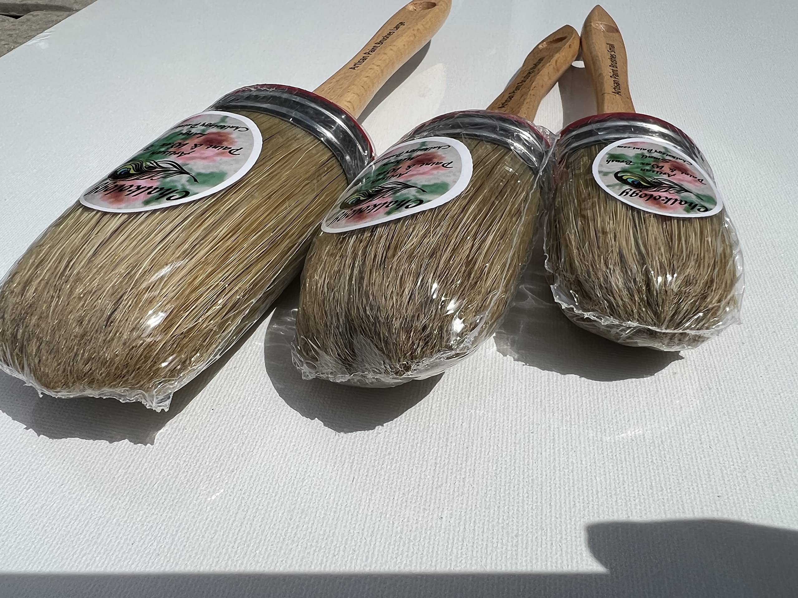 Premium Chalk Paint & Wax Brushes Set - Natural Bristles for Smooth DIY Finishing | Perfect for Furniture Upcycling, Home Decor & Craft Projects