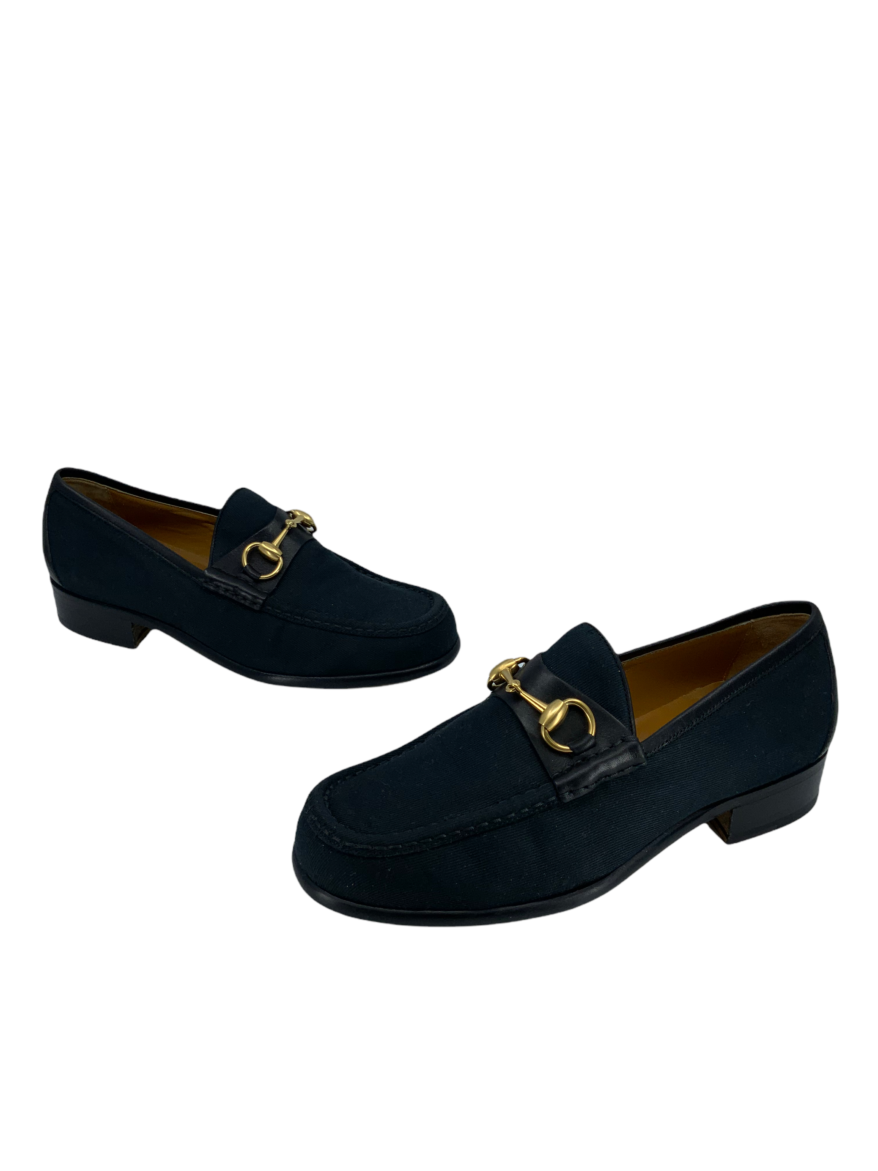 Gucci Canvas Classic Horsebit Loafer Women's Size 5.5 - Premium Italian Leather Slip-On Shoes for Business, Office & Casual Wear