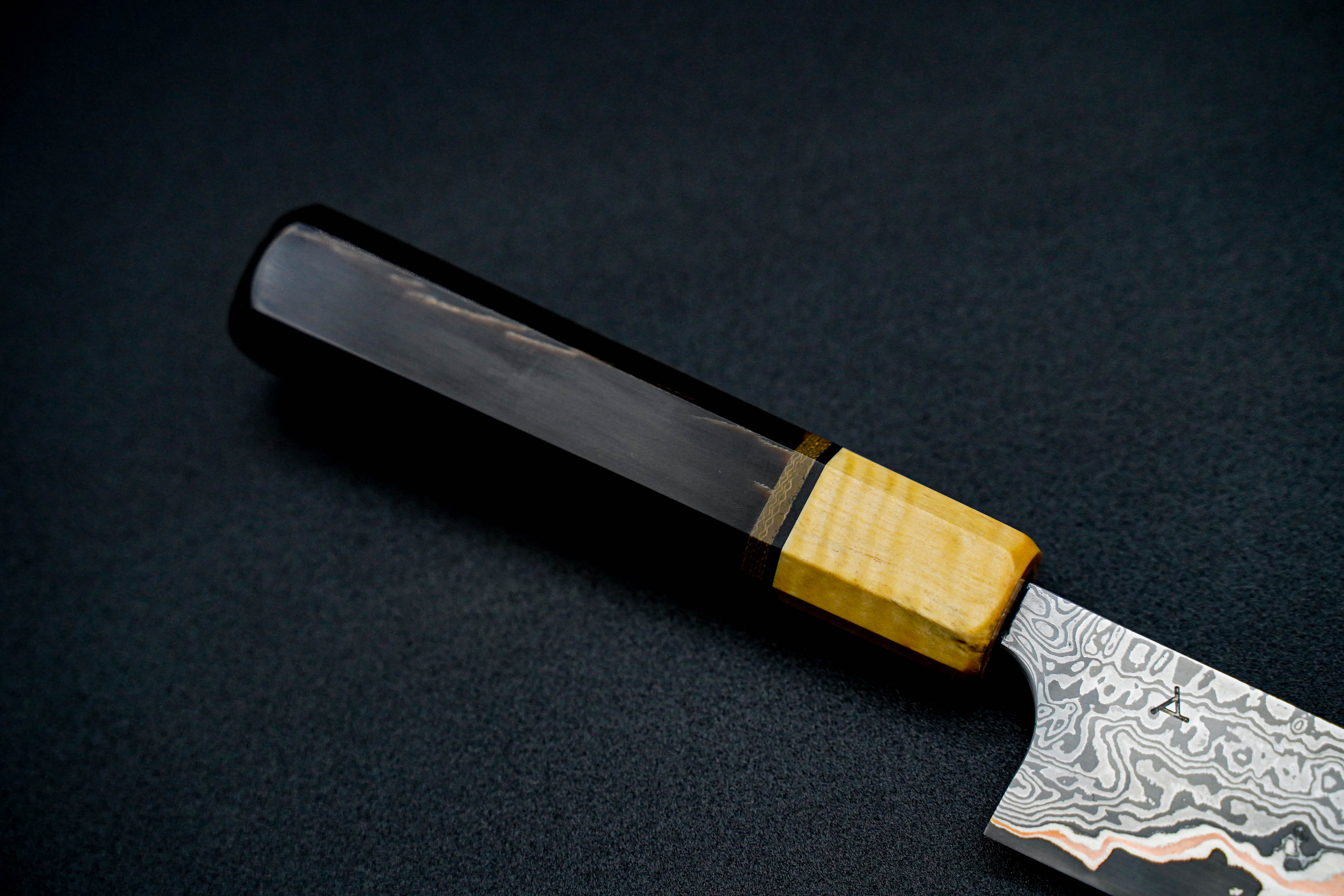 Premium Jamison Chopp 145mm 1095 CuMai Petty Knife - High Carbon Steel Blade with Copper & Damascus Layers - Perfect for Home Chefs, Sushi Prep & Precision Cutting
