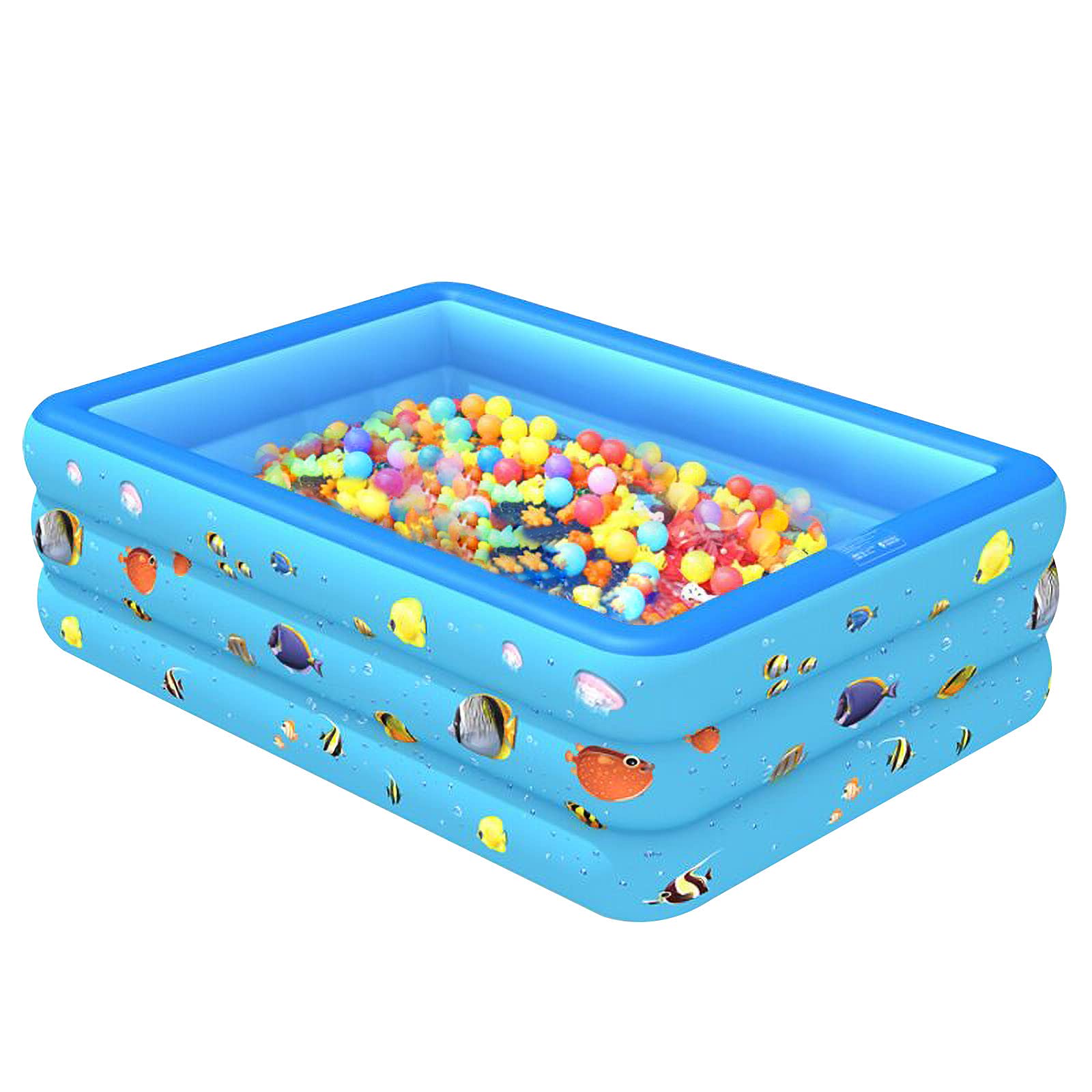 **Inflatable Family Square Swimming Pool for Kids & Adults - Large Above Ground Lounge Pool for Indoor & Outdoor Use - Perfect for Backyard Relaxation, Summer Parties, and Kids' Playtime**