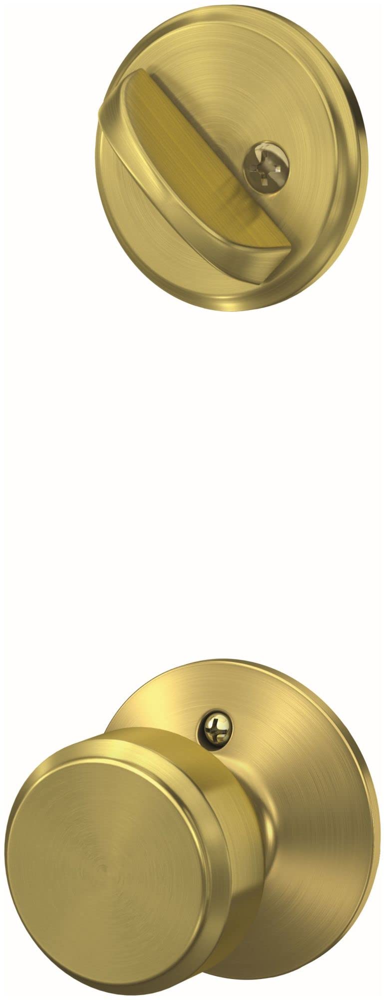 Schlage F59BWE619 Satin Nickel Bowery Door Handle Set - Secure & Stylish Entry for Homes & Offices