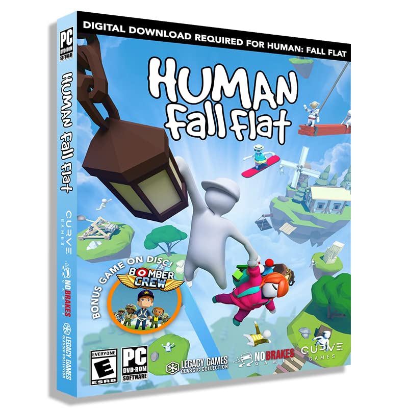 Human Fall Flat & Bomber Crew PC Game - Digital Download for Adventure & Strategy Gaming