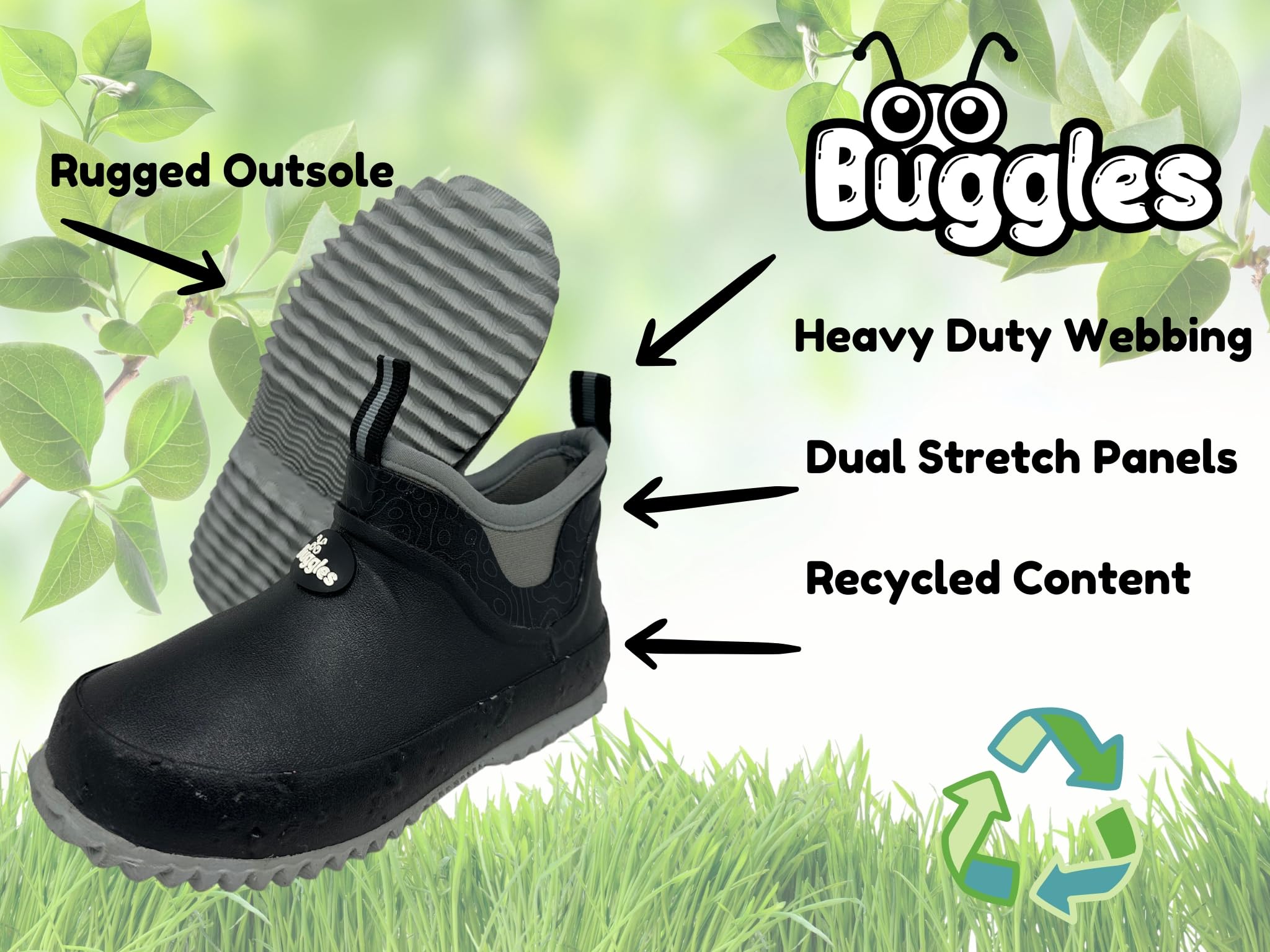 Buggles Waterproof Ankle Boots for Kids - Boys & Girls Non-Slip Winter Snow Boots for Toddlers | Warm Waterproof Outdoor Shoes for Hiking, Playing in Snow & Rainy Day Activities