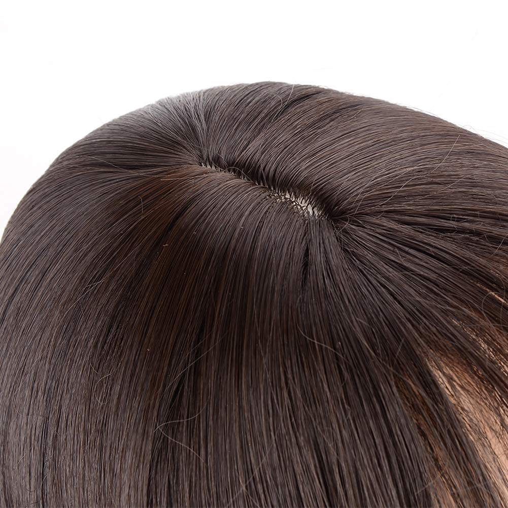 Short Bob Wig with Bangs - Straight Synthetic Hair Replacement for Women (Chocolate Brown) - Perfect for Cosplay, Daily Wear & Costume Parties