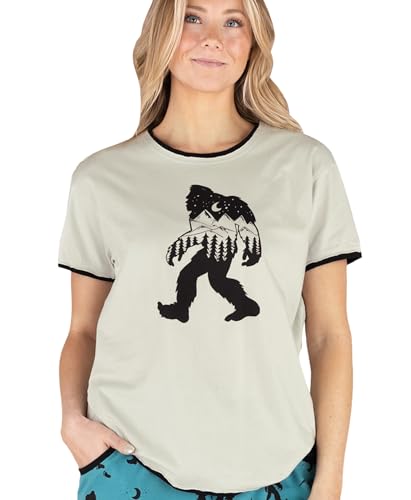 Mountain Bigfoot Womens Pajama Shirt