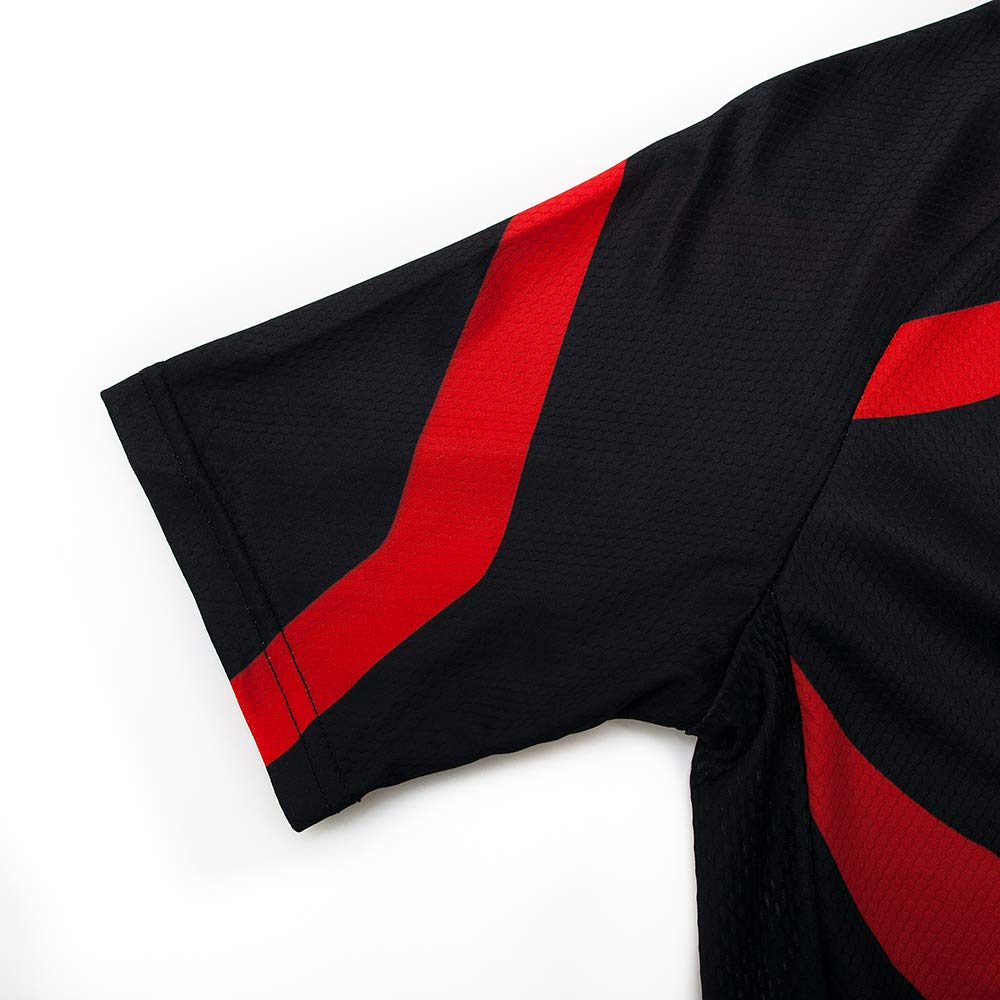 Men's Cycling Jersey Set - 12D Padded Short Sleeve Bike Shirt & Bicycle Jacket Suit with Pockets, Breathable Fabric for Mountain & Road Biking - X-Large Black - Perfect for Cycling Training, Commuting and Outdoor Sports