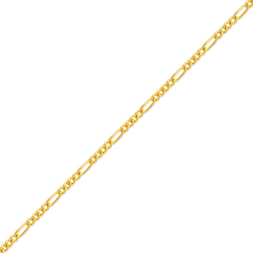 14K Gold Figaro Chain Necklace for Women & Men - Italian Concave Link Design, 1.2mm to 9.6mm Width, 14-26 Inch Length - Durable Shiny Jewelry Gift for Birthday, Anniversary & Special Occasions