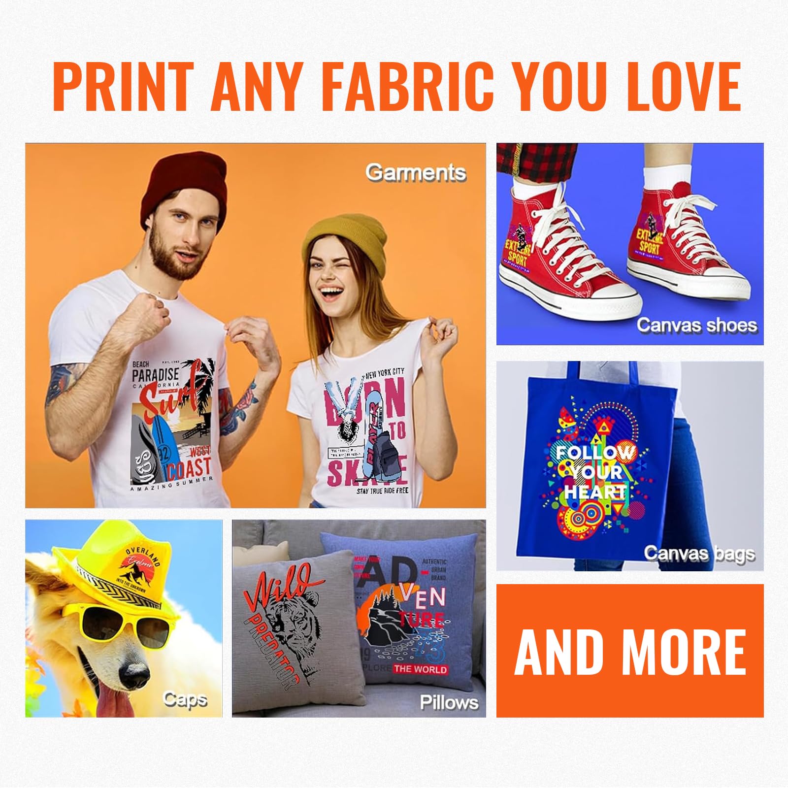 A3 XP600 DTF Printer for T-Shirt Printing - Direct to Film Printer with Continuous Ink Supply System, White Ink Mixing & Automatic Cleaning - DIY T-Shirt & Fabric Printing Machine (A3 Printer + 500ml×6 Ink) - Perfect for Custom Apparel, Home Business & Small Batch Clothing Production