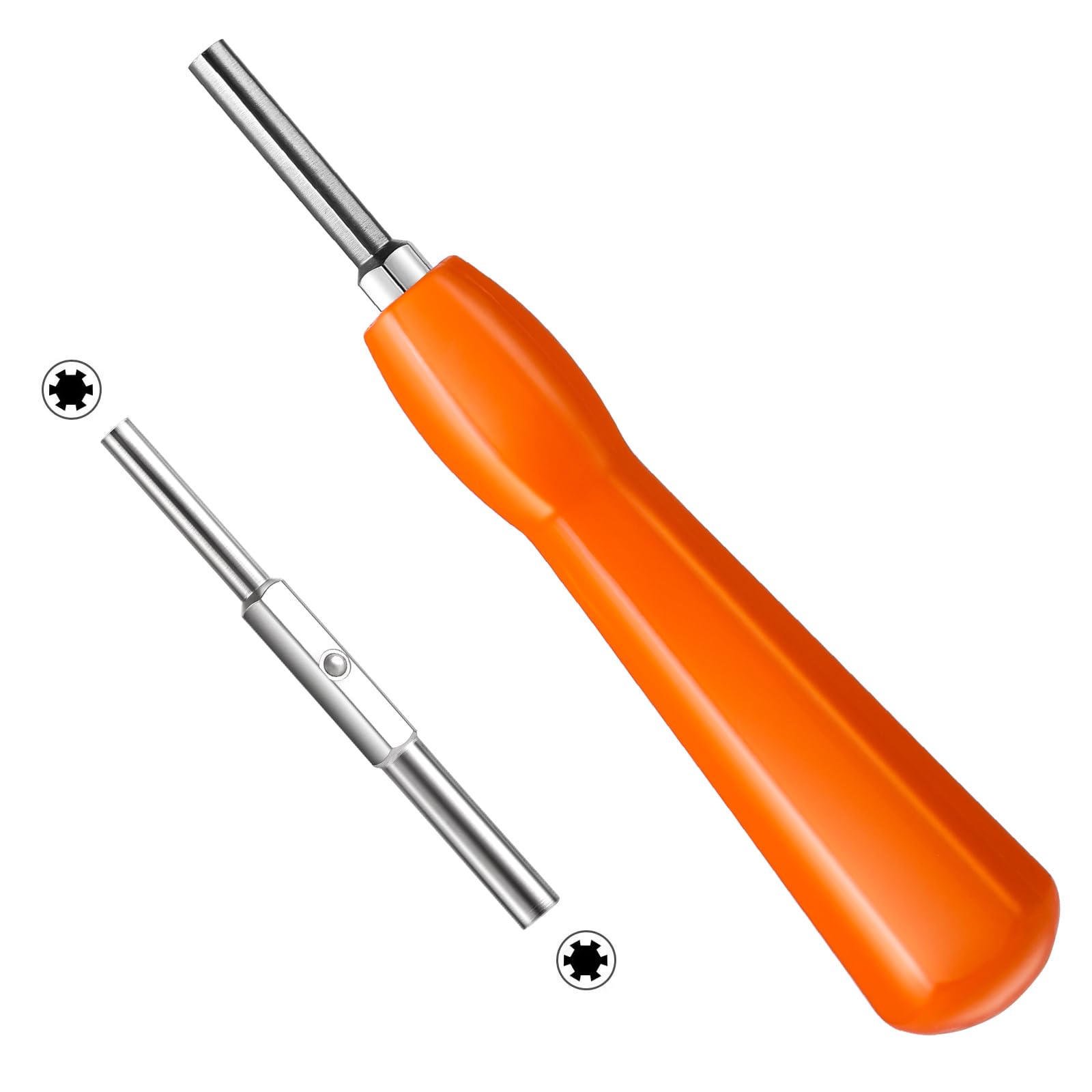Abeillo Double-Ended Security Gamebit Screwdriver Set 3.8mm & 4.5mm - Compatible with NES, SNES, N64, Gameboy Game Cartridges (Orange) - Perfect for Retro Gaming Console Repair & Maintenance