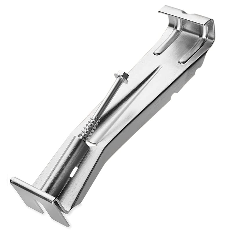Quick Screw Gutter Hangers - 100 Pack Aluminum Gutter Clips with Pre-Assembled Screws (5-inch) - Hidden Bracket for Fixing Sagging Rain Gutters - Perfect for Home Roof Drainage & Rainwater Management